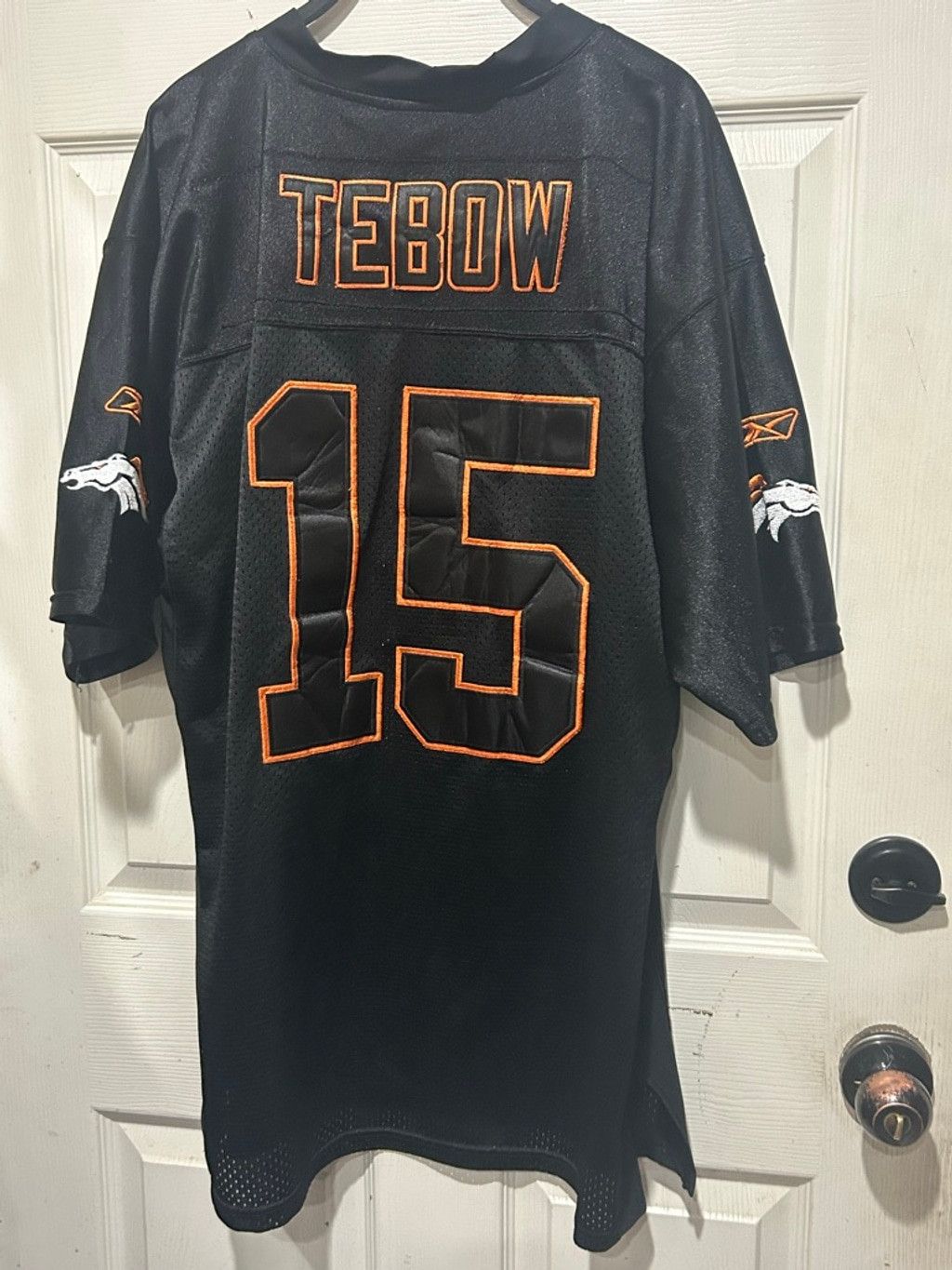 Reebok Men's Reebok Black & Orange Tebow #15 NFL Jersey Size 54 Size US M / EU 48-50 / 2 - 6 Thumbnail