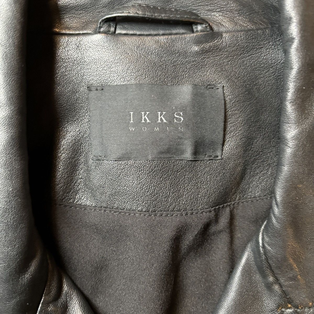 IKKS Ikks Women’s Lambskin Leather Biker Jacket Size M / US 6-8 / IT 42-44 - 2 Thumbnail