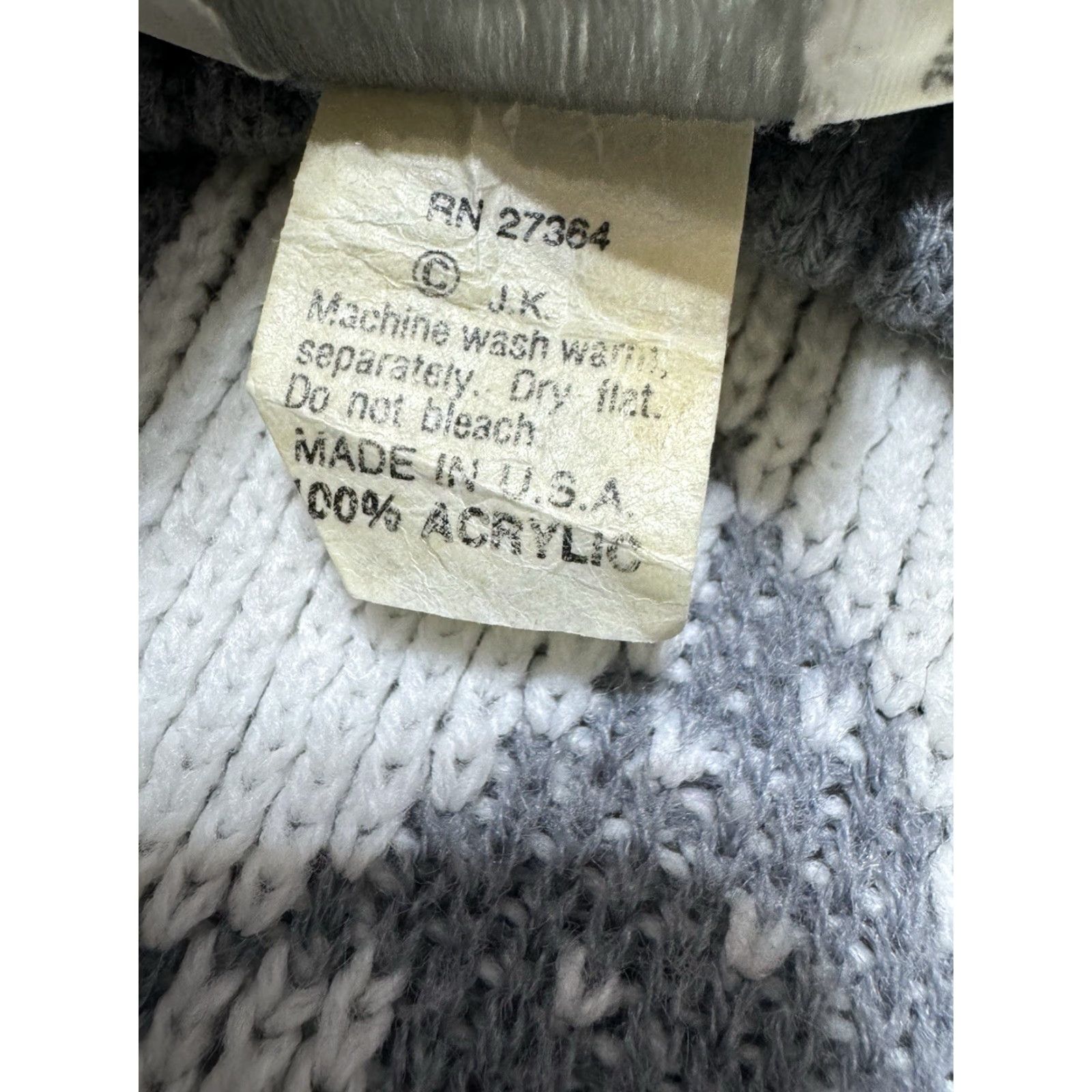 Vintage VINTAGE Alicia Sweater Womens 1X Plus Mock Neck Gray Acrylic 80s Abstract Birdseye Pullover Women Size XL / US 12-14 / IT 48-50 - 7 Thumbnail