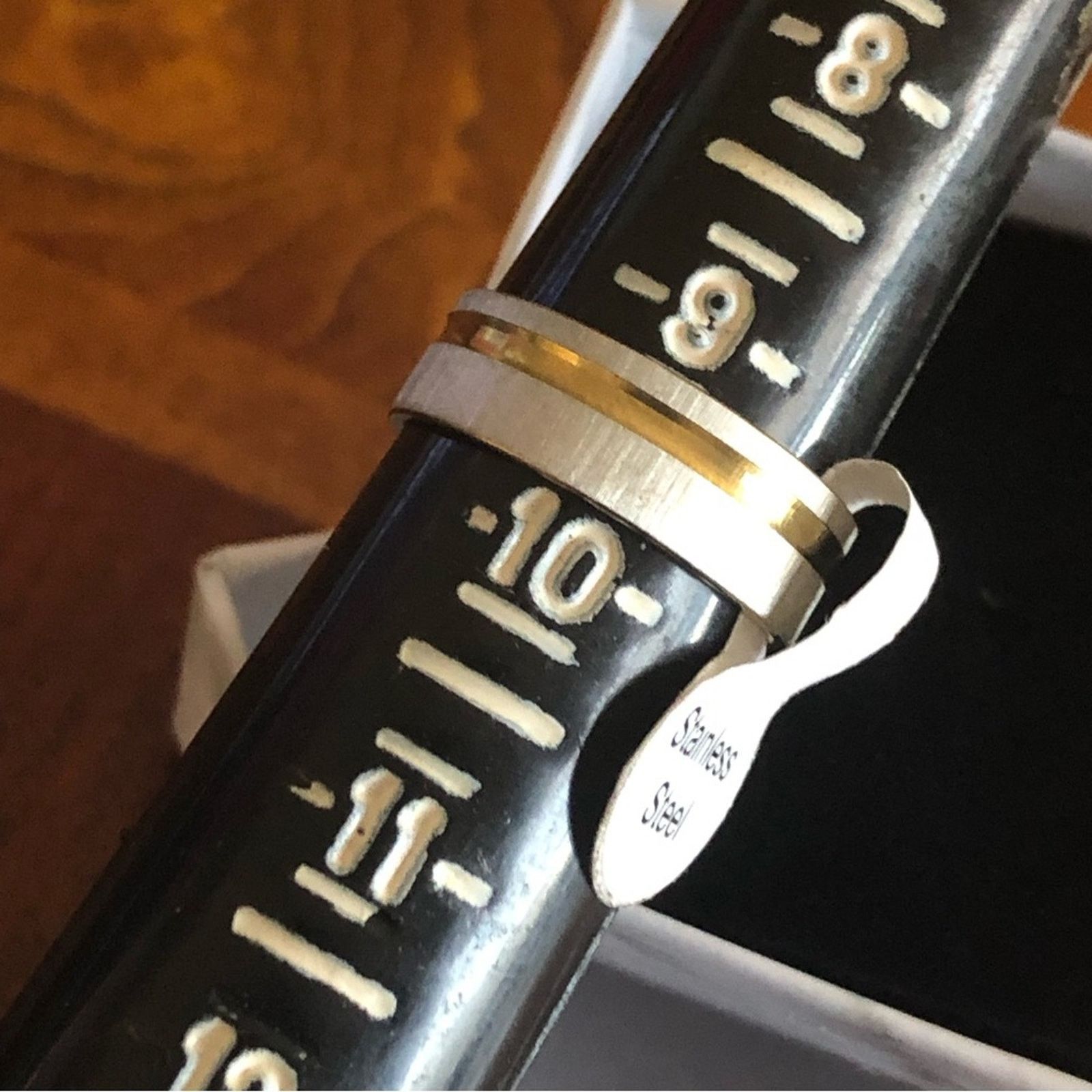 Jewelry Men’s brushed silver gold strip stainless ring NWT Size ONE SIZE - 8 Thumbnail