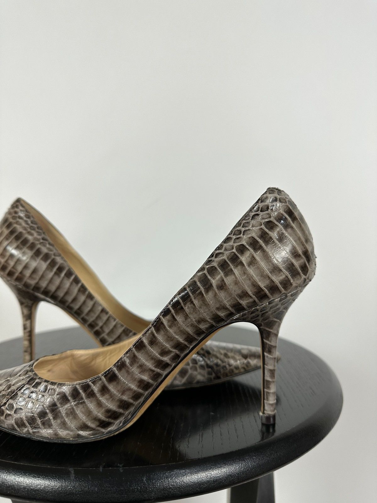 Jimmy Choo Jimmy Choo Pumps Croc Embossed Heels Pointed Toe Size 36 1/2 Size US 6.5 / IT 36.5 - 18 Thumbnail