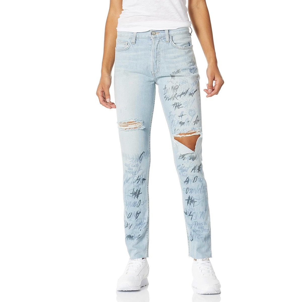 SIWY gaby in open letter denim jeans