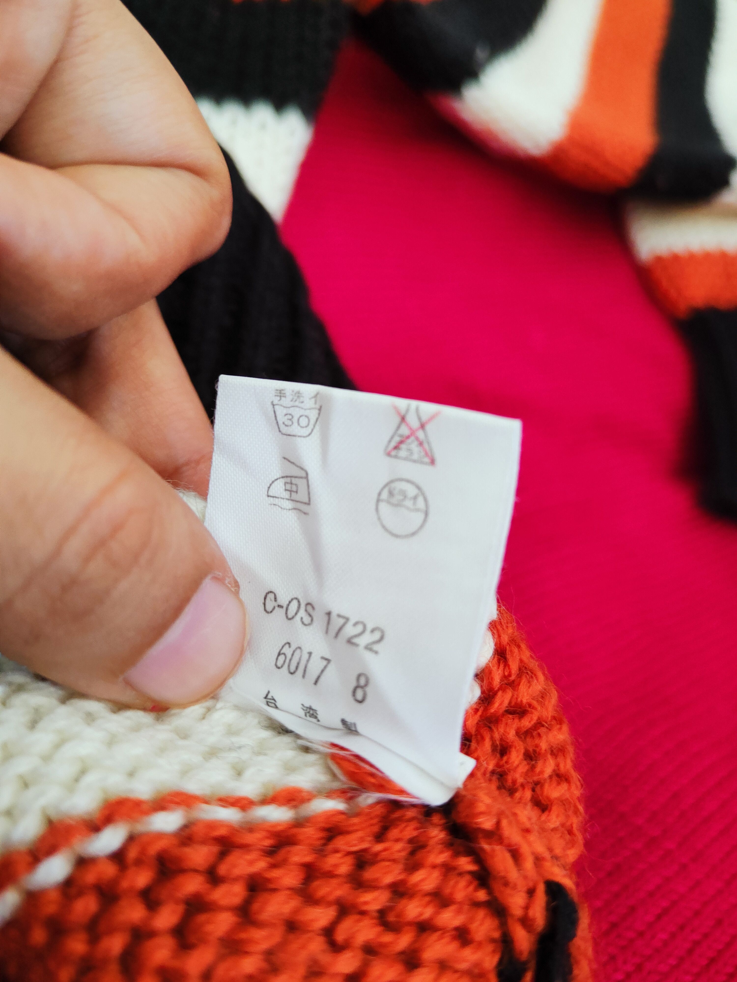 Japanese Brand × Vintage Girlfriend Black Orange Stripe Knitwear Sweatshirts #W750 Size US M / EU 48-50 / 2 - 10 Thumbnail