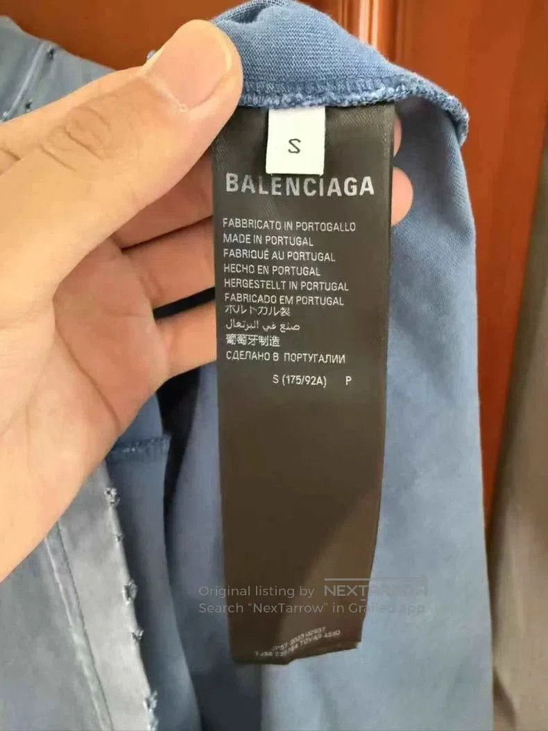 Balenciaga Balenciaga Blue Tape Short Sleeve S. Size US S / EU 44-46 / 1 - 4 Thumbnail