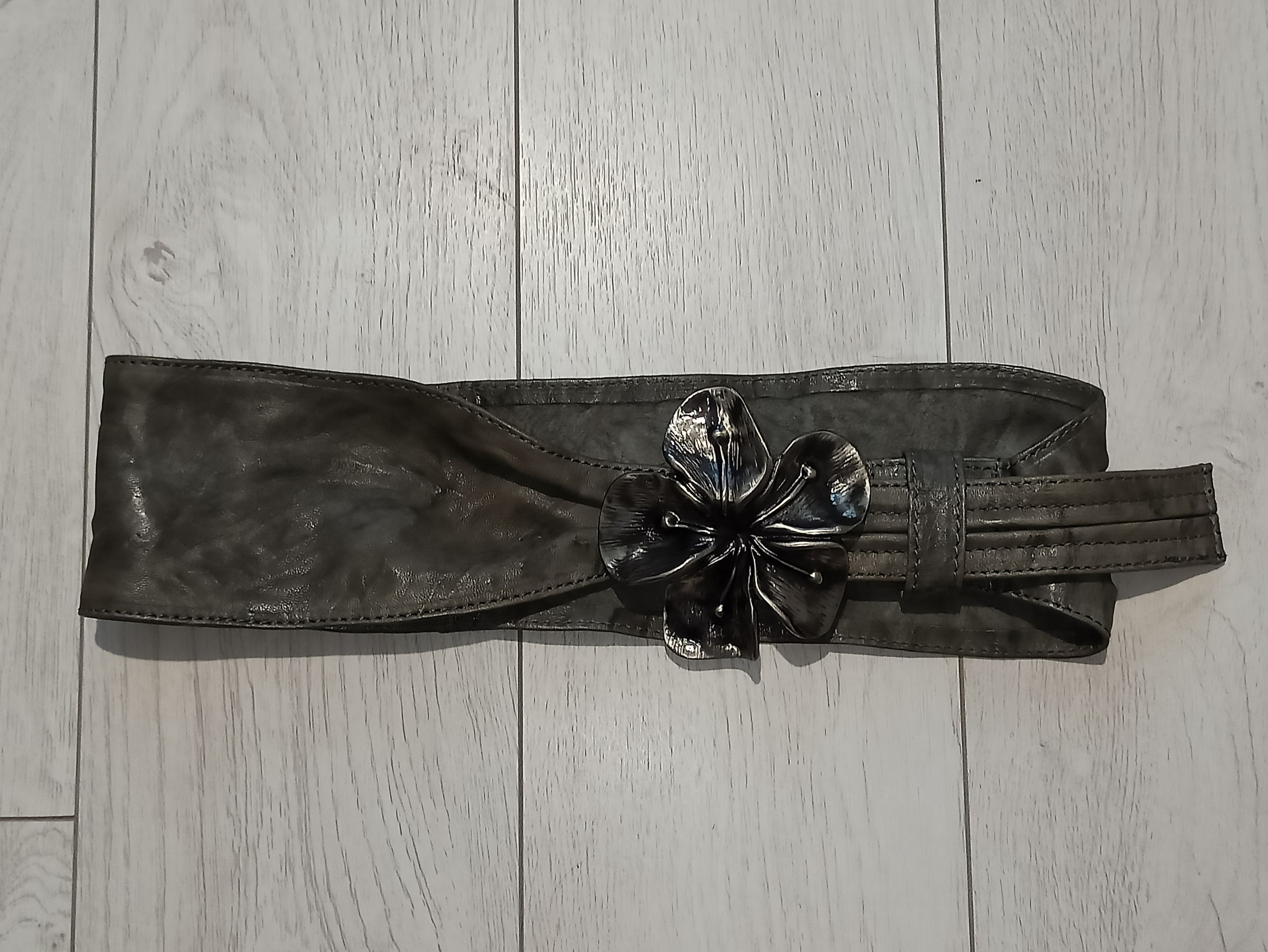Designer × Vintage RAISON D'ETRE vintage leather belt Size ONE SIZE - 4 Thumbnail
