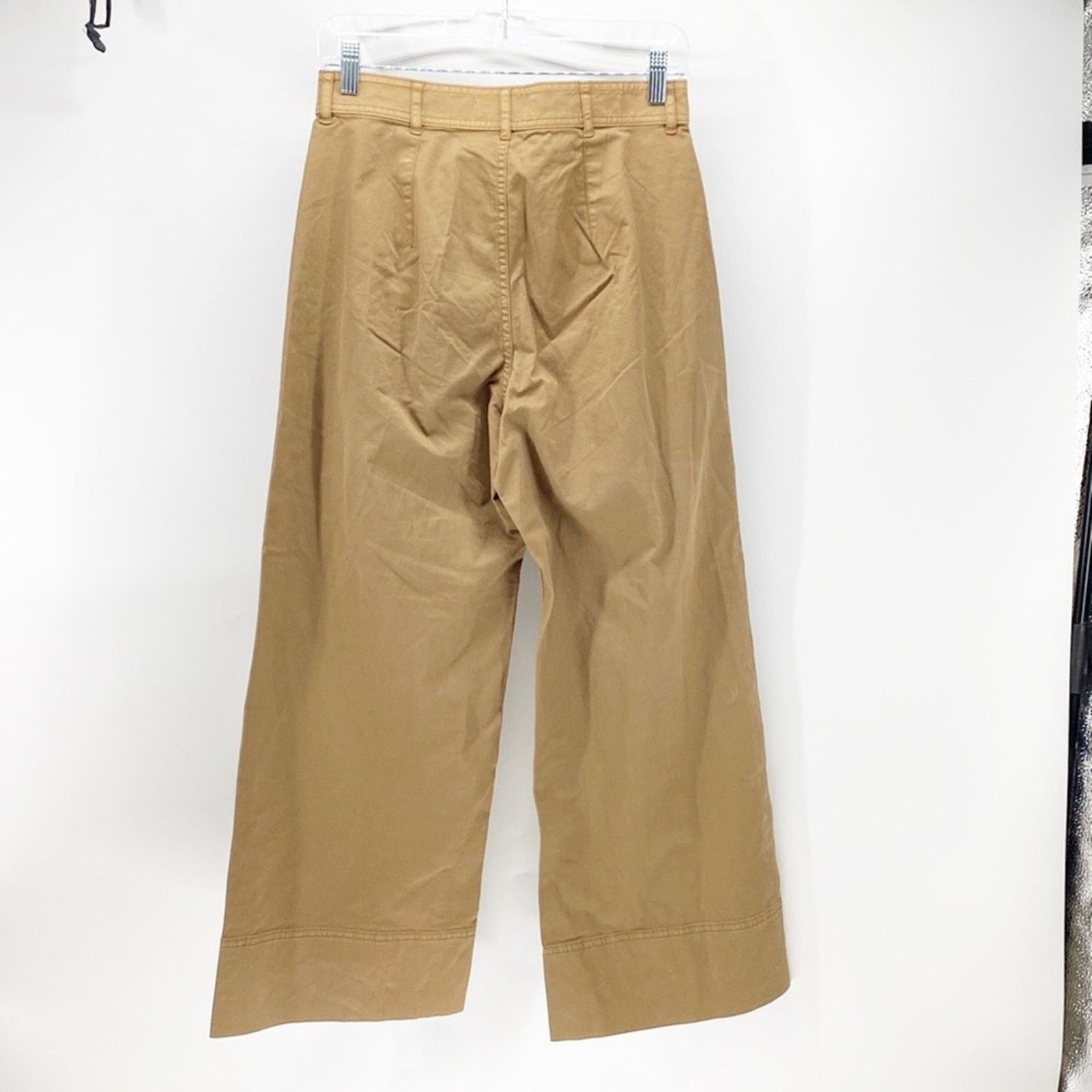 Everlane Everlane khaki high waisted wide leg cropped pants size 4 Size 27" / US 4 / IT 40 - 2 Thumbnail