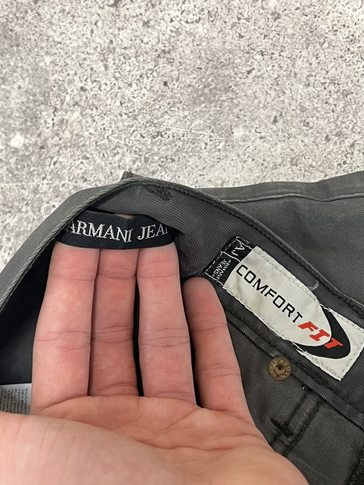 Armani × Vintage Vintage Armani Pocket Logo Baggy Jeans Y2K 34 Size US 34 / EU 50 - 11 Thumbnail