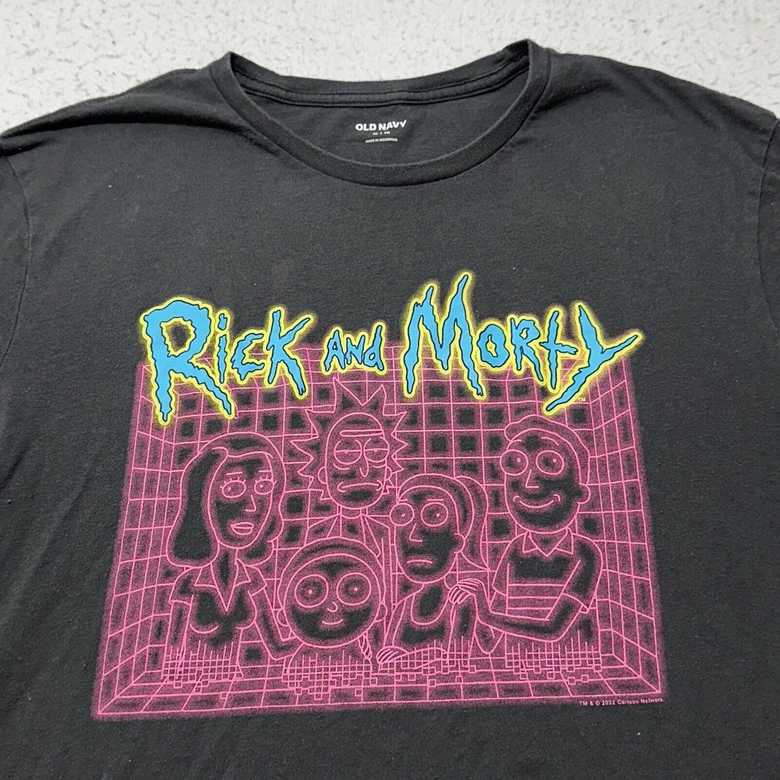 Old Navy Old Navy Rick And Morty XL Black Crewneck Graphic T Shirt Size US XL / EU 56 / 4 - 2 Thumbnail