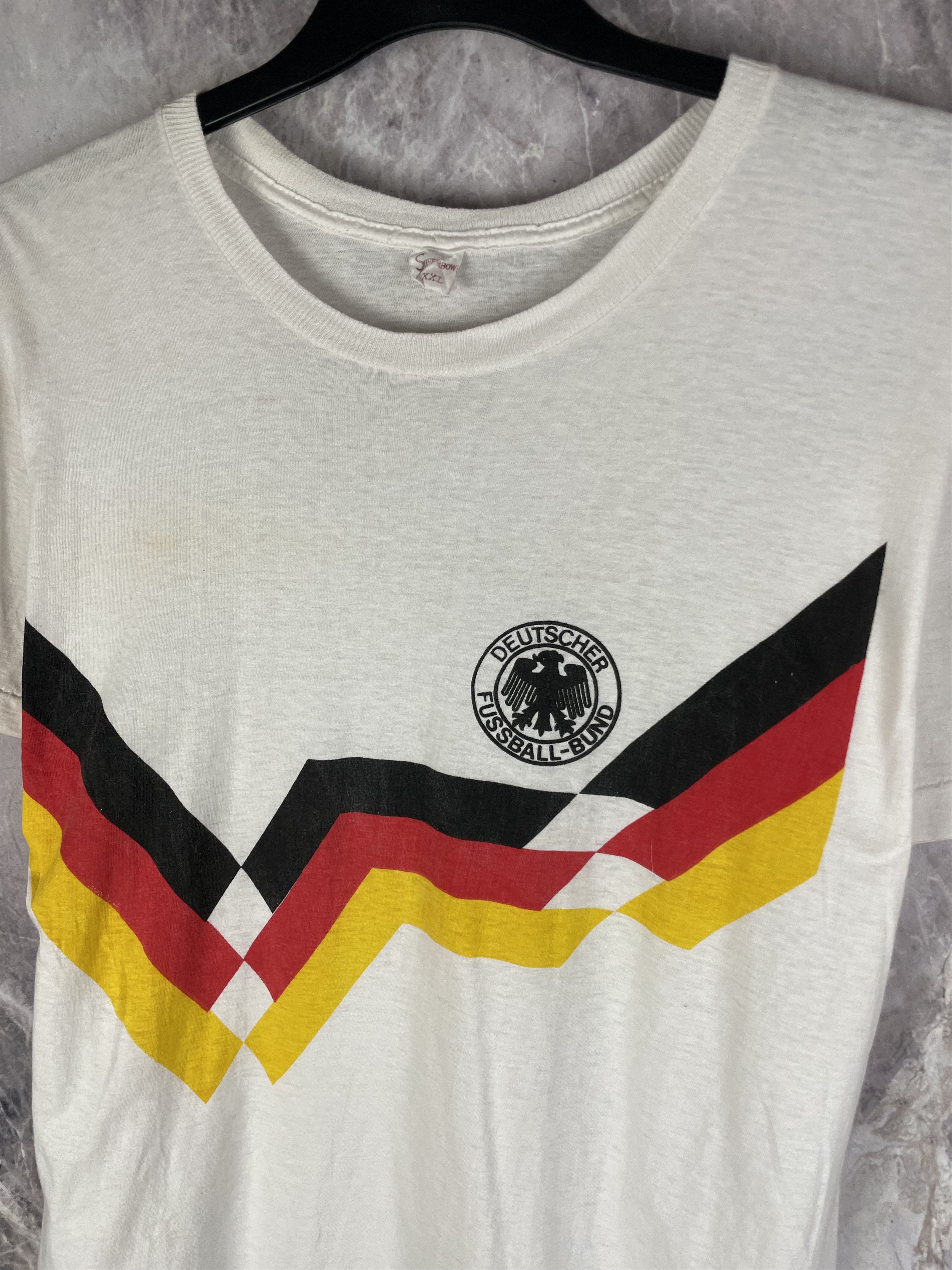 Vintage Vintage 80s Germany National Team Soccer T shirt Size US XXL / EU 58 / 5 - 4 Thumbnail
