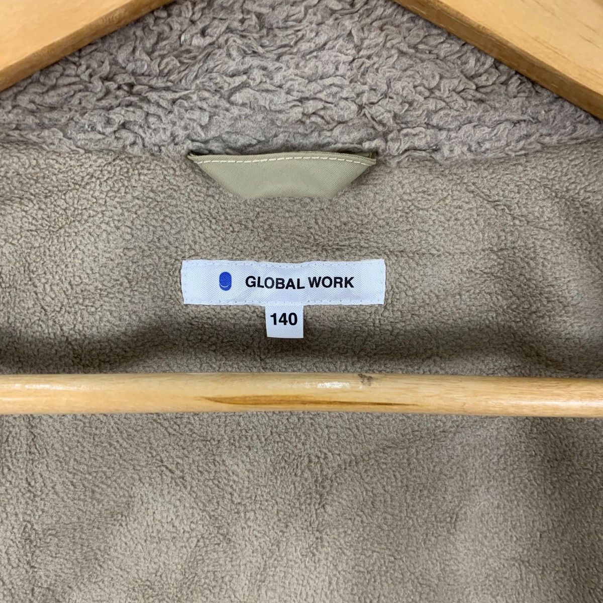 Global Work GLOBAL WORK JAPAN Retro X Pocket Sherpa Fleece Bomber Jacket Size S / US 4 / IT 40 - 9 Thumbnail