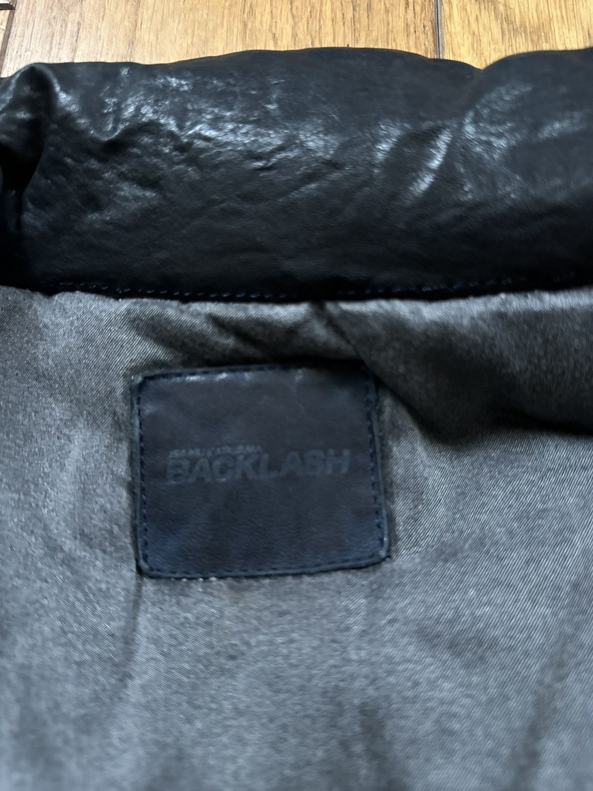 Isamu Katayama Backlash Metallic Navy Leather Down Vest JP 2 Fits US S Size US S / EU 44-46 / 1 - 10 Thumbnail