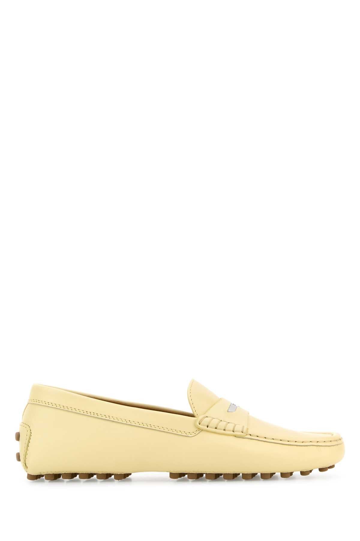 Tod's Pastel Yellow Leather Loafers Size US 6.5 / IT 36.5 - 1 Thumbnail