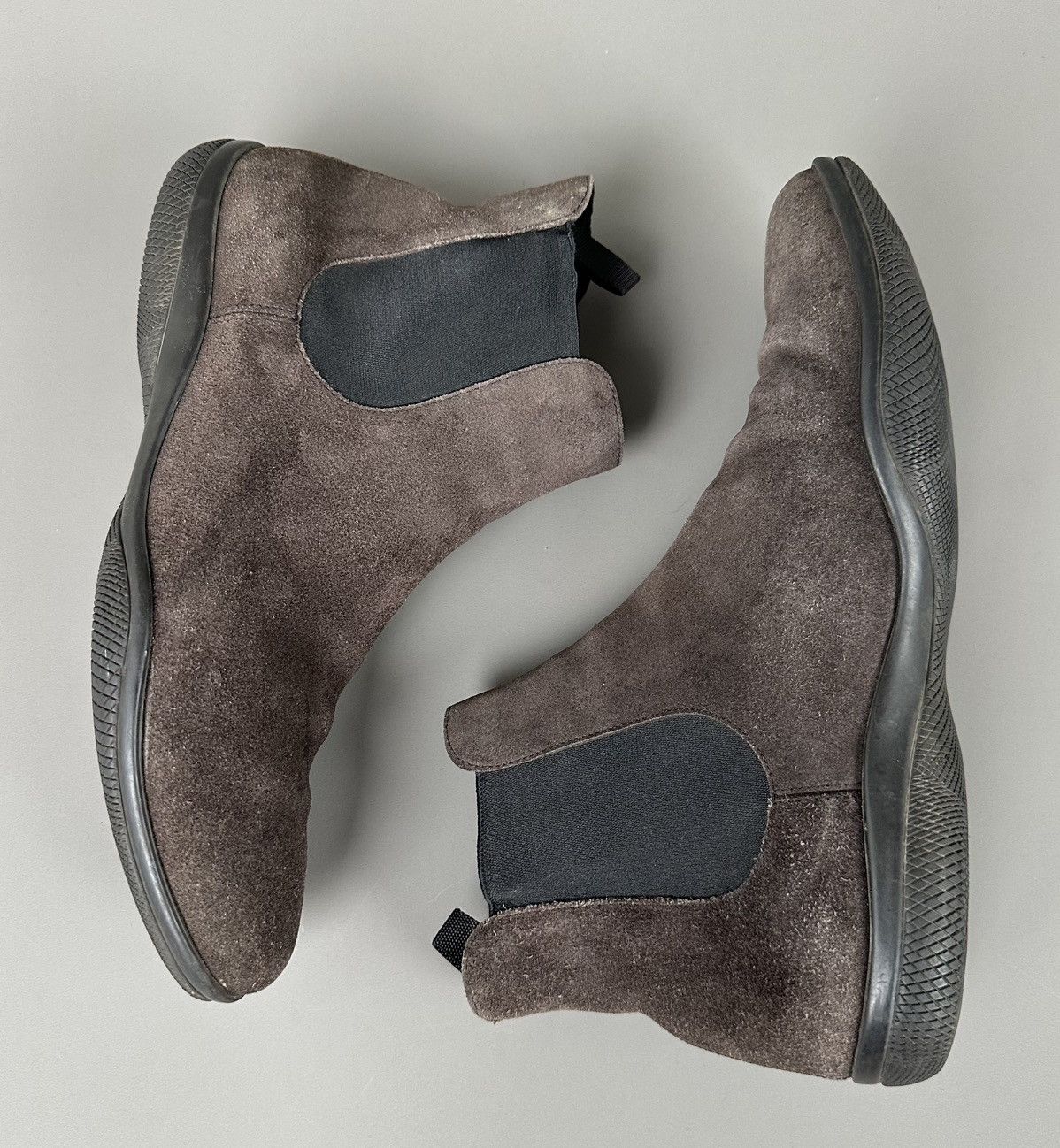 Prada Prada - Prada Sport - Suede Slip On Ankle Chelsea Boots Size US 8 / EU 41 - 2 Thumbnail