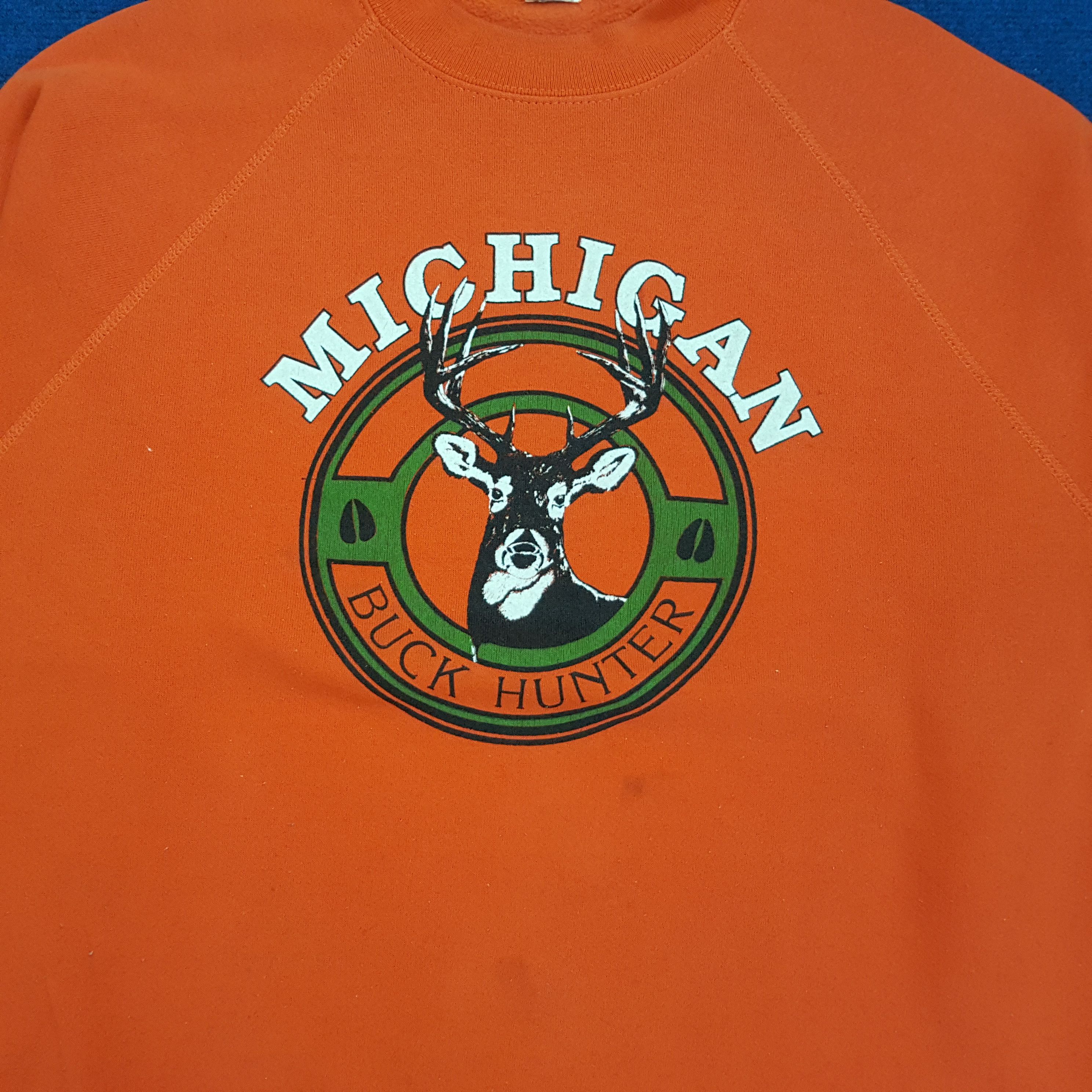 Vintage Vintage Michigan Buck Hunter Sweatshirts Size US L / EU 52-54 / 3 - 2 Thumbnail