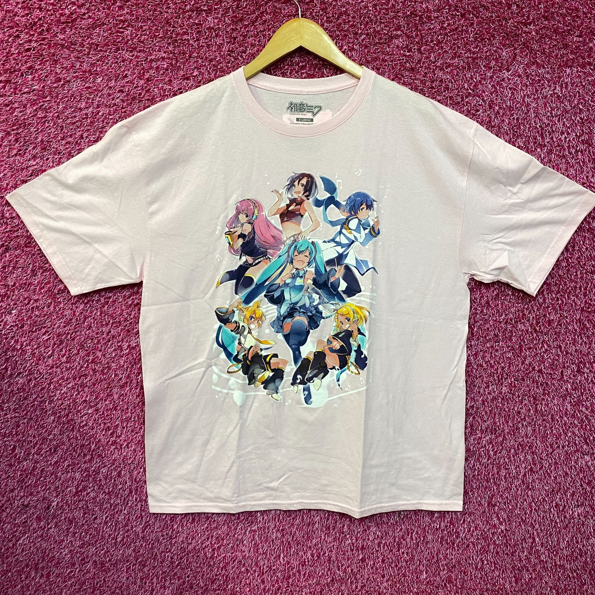 Anime Hatsune Miku Vocaloid Group Pink T-Shirt XL Size US XL / EU 56 / 4 - 1 Thumbnail