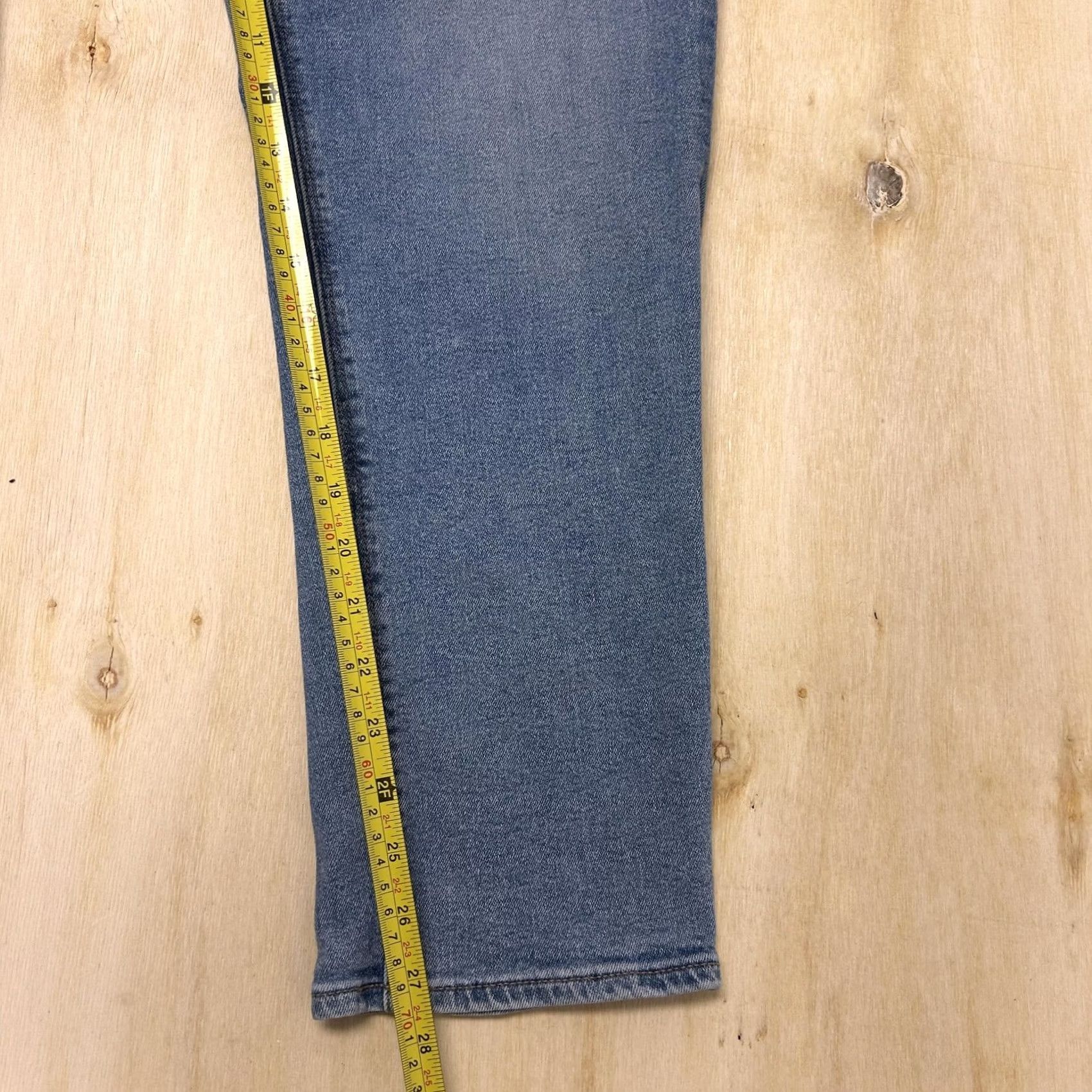 American Eagle Outfitters American Eagle Outfitters Womens Straight Jeans 12 Med Wash Blue Stretch Denim Size 34" / US 12 / IT 48 - 6 Thumbnail