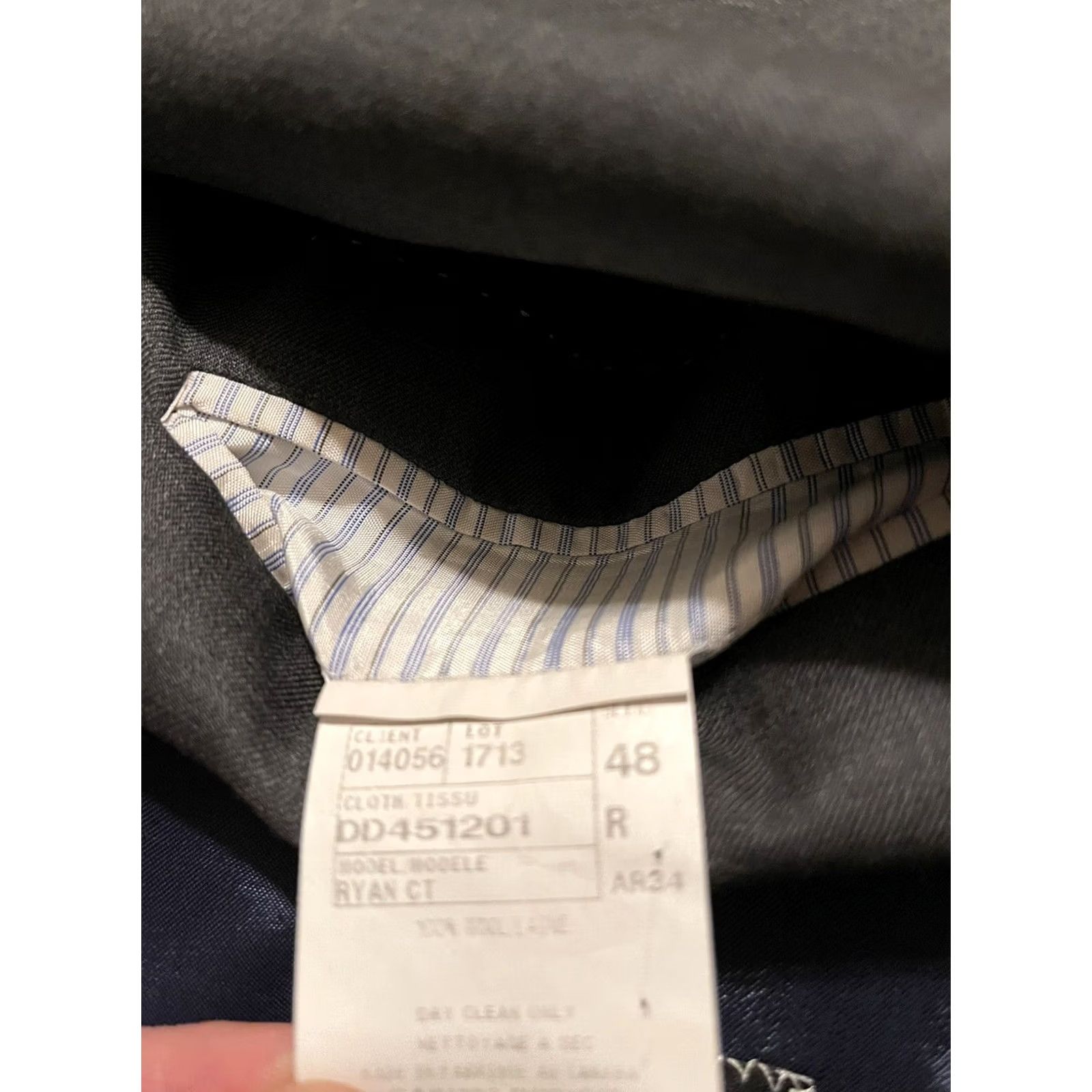 David Donahue David Donahue Charcoal Gray Wool Suit Coat Jacket Blazer Men's 48R Marzotto Size 48R - 5 Thumbnail