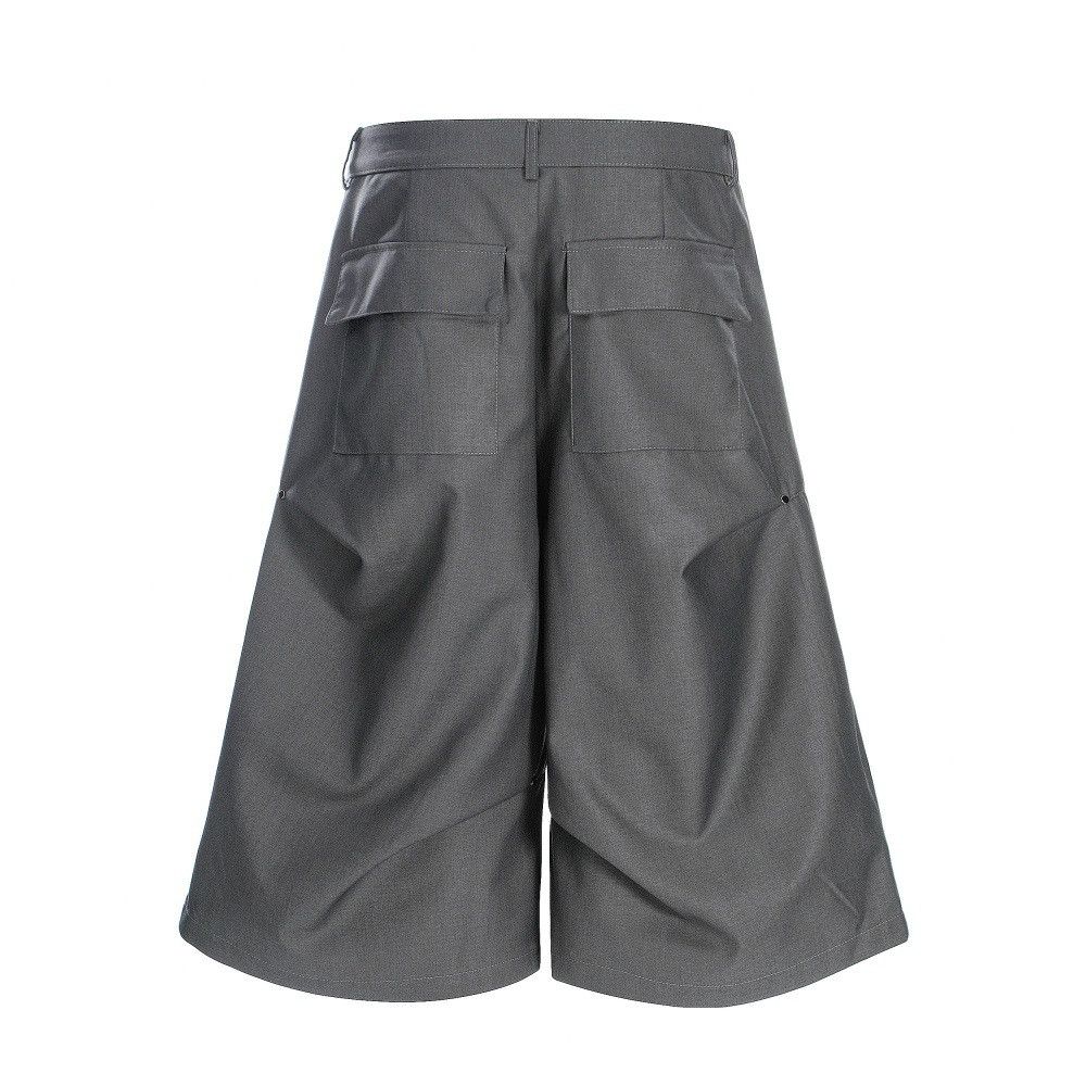 Japanese Brand Men's Solid-Color Casual Vibe Pleated Wide-Leg Shorts Size US 32 / EU 48 - 2 Thumbnail