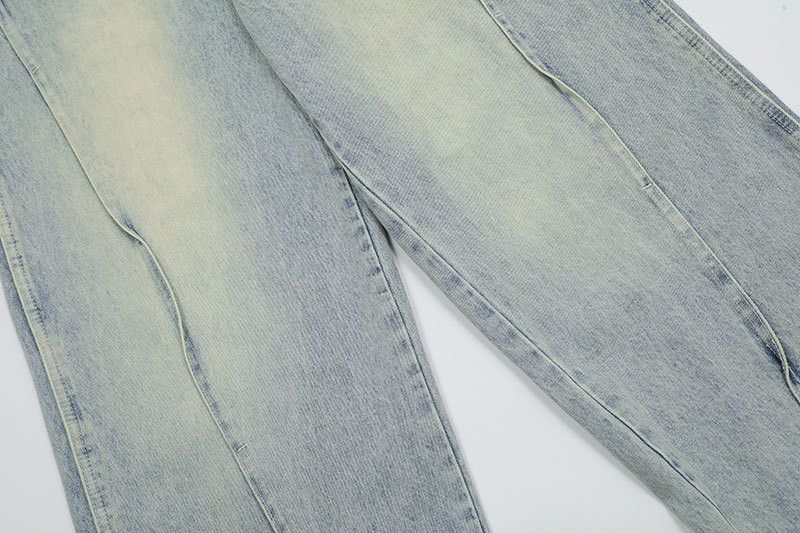 Vintage American-style heavy-duty patchwork jeans for men Size US 32 / EU 48 - 5 Thumbnail