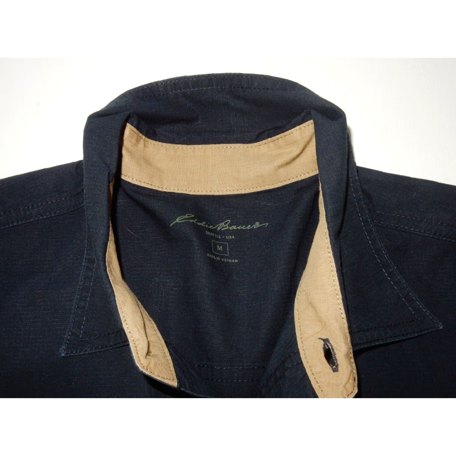 Eddie Bauer Eddie Bauer Men's Short Sleeve Button Front Shirt Black Size M Size US M / EU 48-50 / 2 - 3 Thumbnail