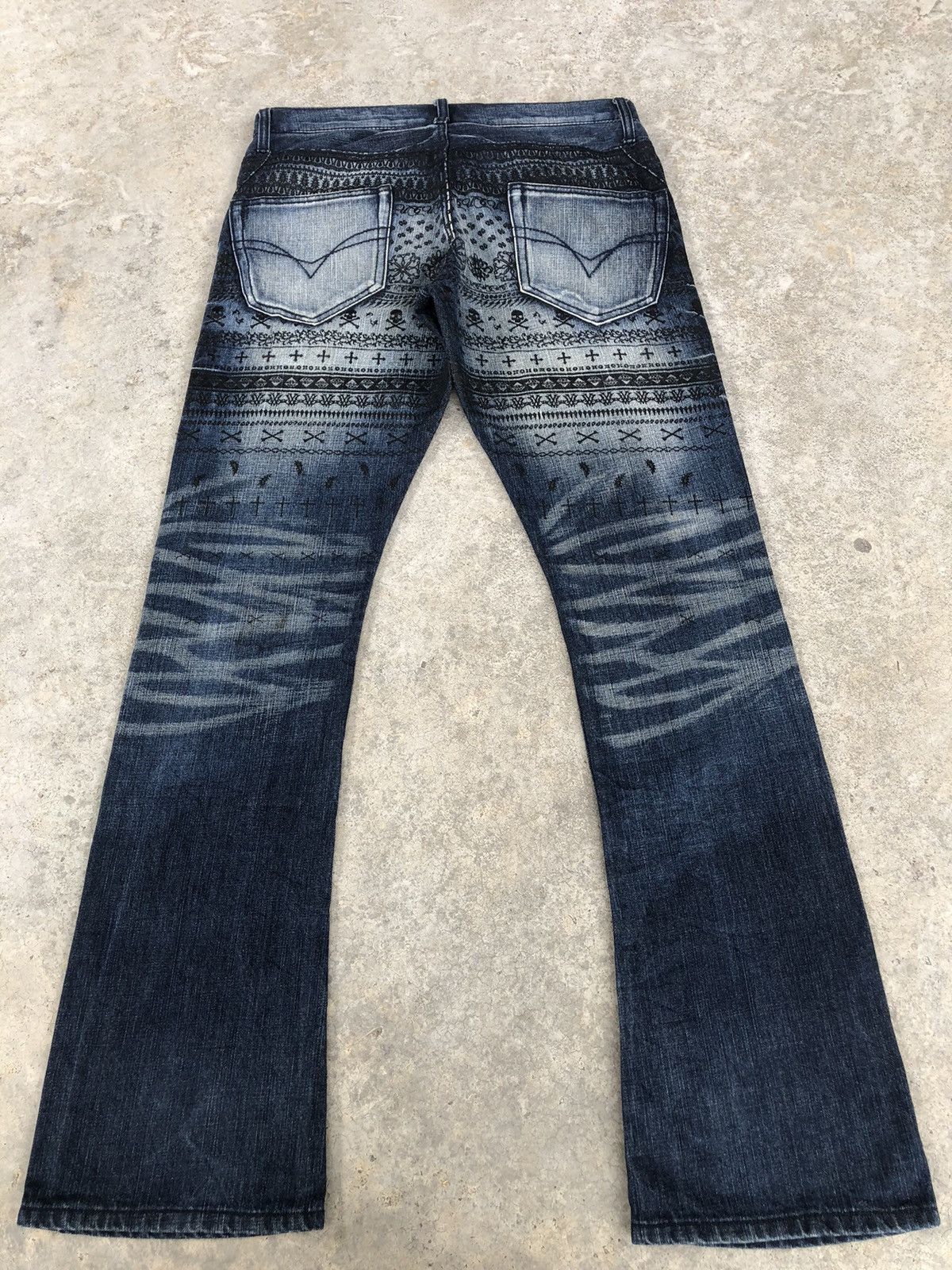If Six Was Nine Flared Jeans Urban Craft Distressed Jeanss Size US 33 - 2 Thumbnail