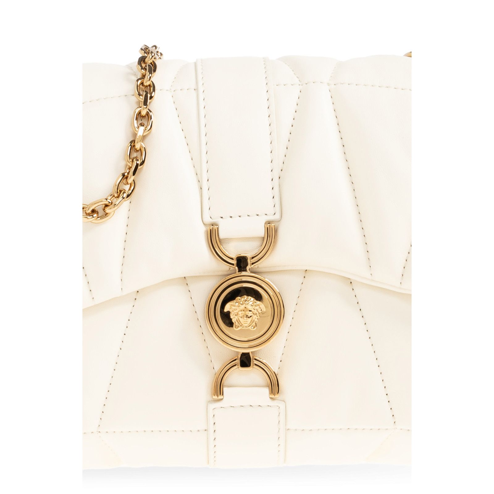Versace VERSACE Kleio Cream Leather Shoulder Bag New & Authentic Size ONE SIZE - 5 Thumbnail