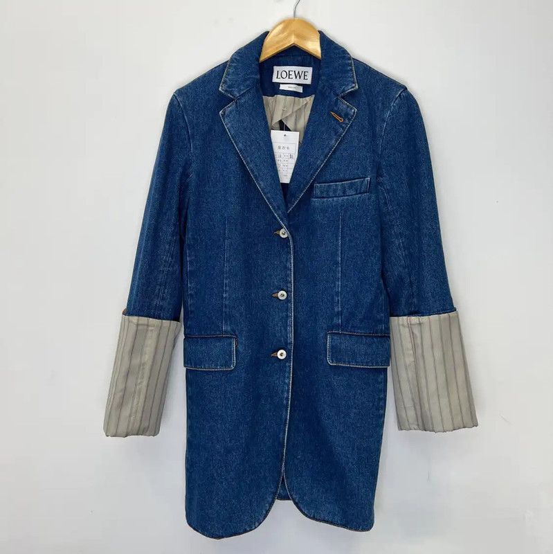 Loewe Loewe Blue Cotton Women's Jacket 0089 Size L / US 10 / IT 46 - 1 Thumbnail