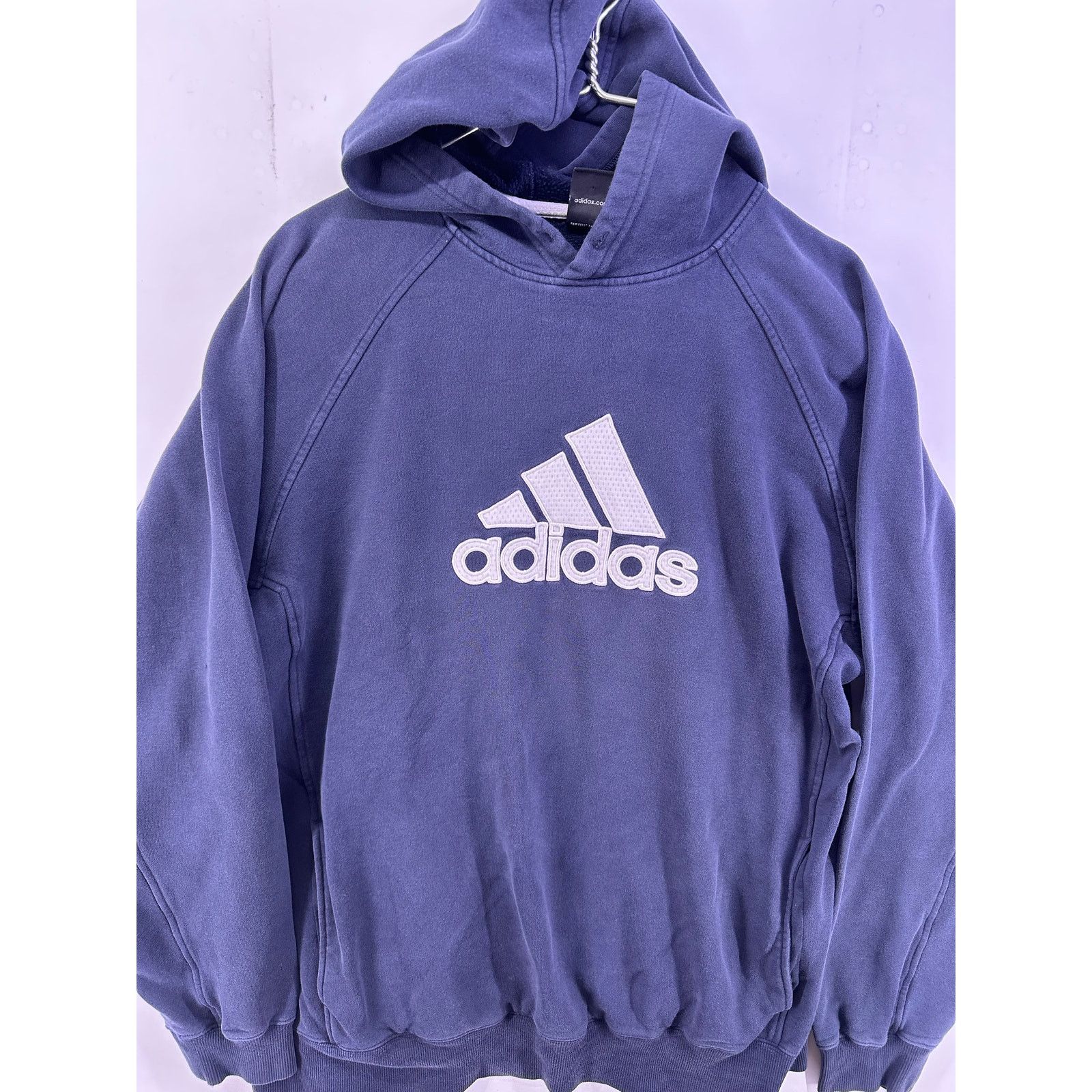 Adidas 2010 Adidas Navy Hoodie White Logo Size XL Size US XL / EU 56 / 4 - 2 Thumbnail