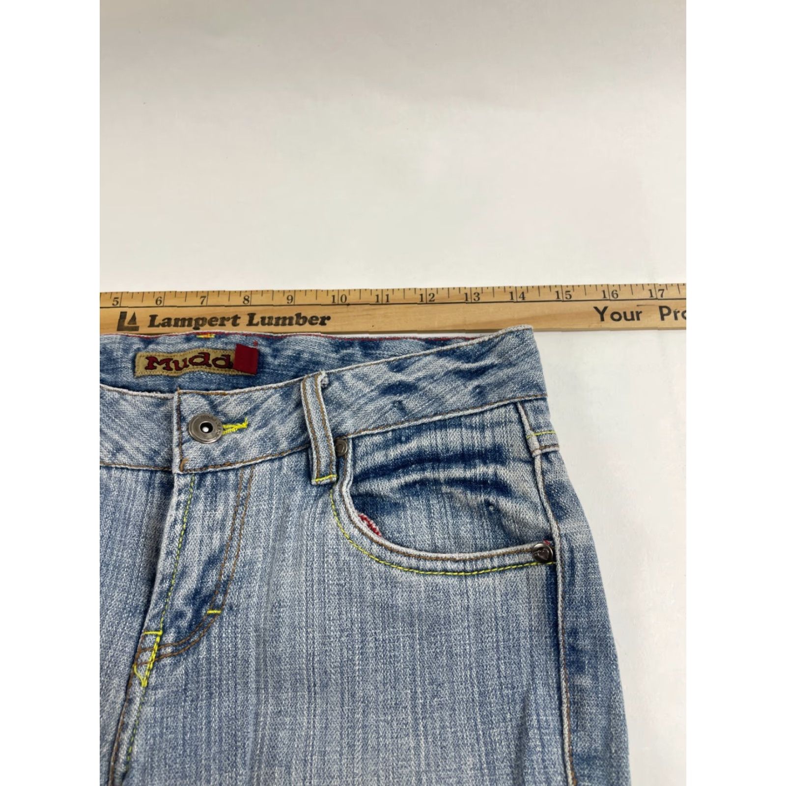 Denime Mudd Jeans Women's Junior's Size 3 Capri Pants Blue Denim Low Rise Straight Leg Capri Jeans Woman Size 26" / US 2 / IT 38 - 6 Thumbnail