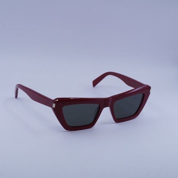 Saint Laurent Paris Saint Laurent SL467 003 Sunglasses Red Cat Eye Frame Size ONE SIZE - 1 Thumbnail