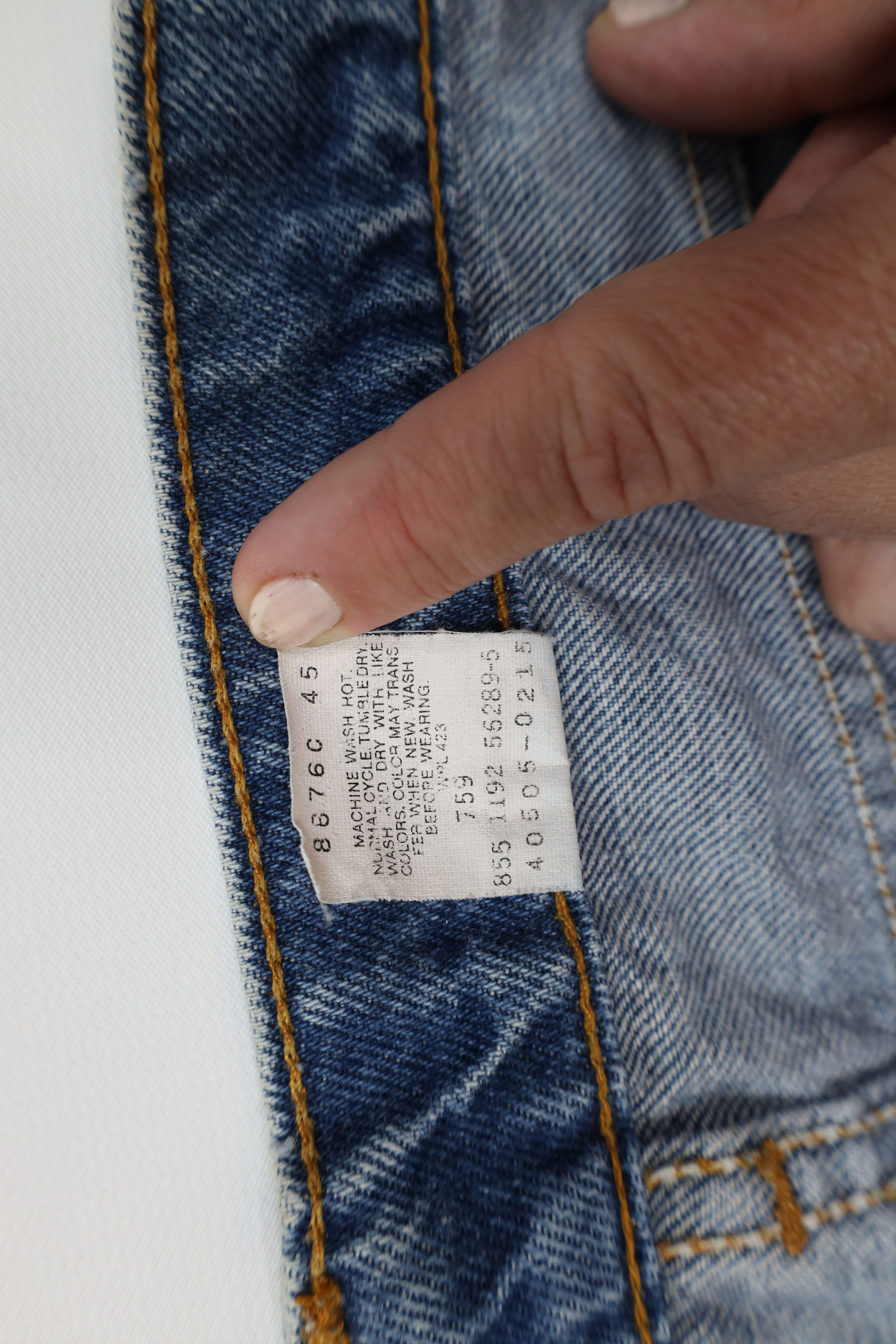 Levi's Vintage 90s Levis 505 Orange Tab Regular Fit Denim Jeans Size US 34 / EU 50 - 10 Thumbnail