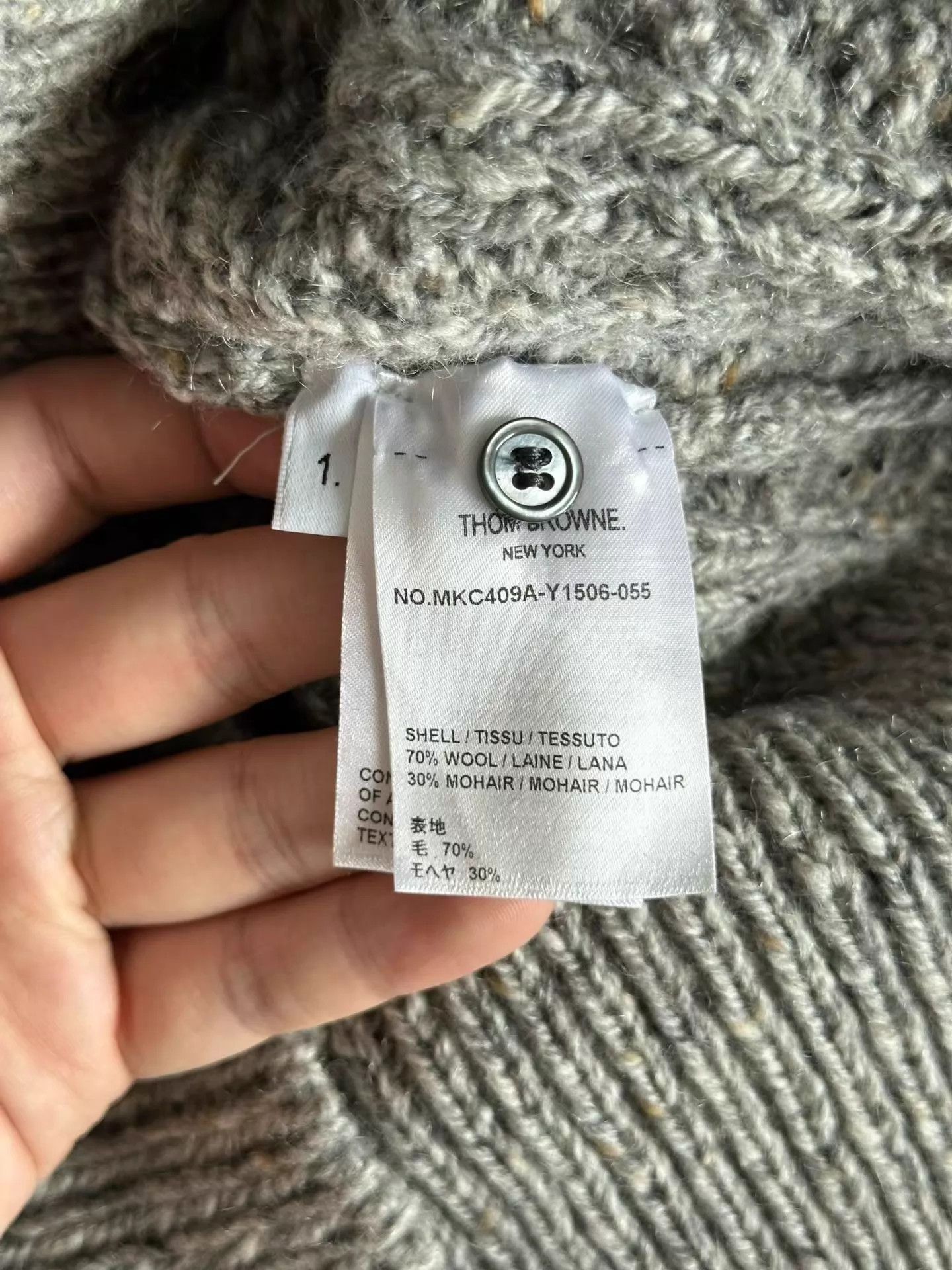 Thom Browne Thom Browne Gray Wool Cardigan Size 1 New Size US S / EU 44-46 / 1 - 4 Thumbnail