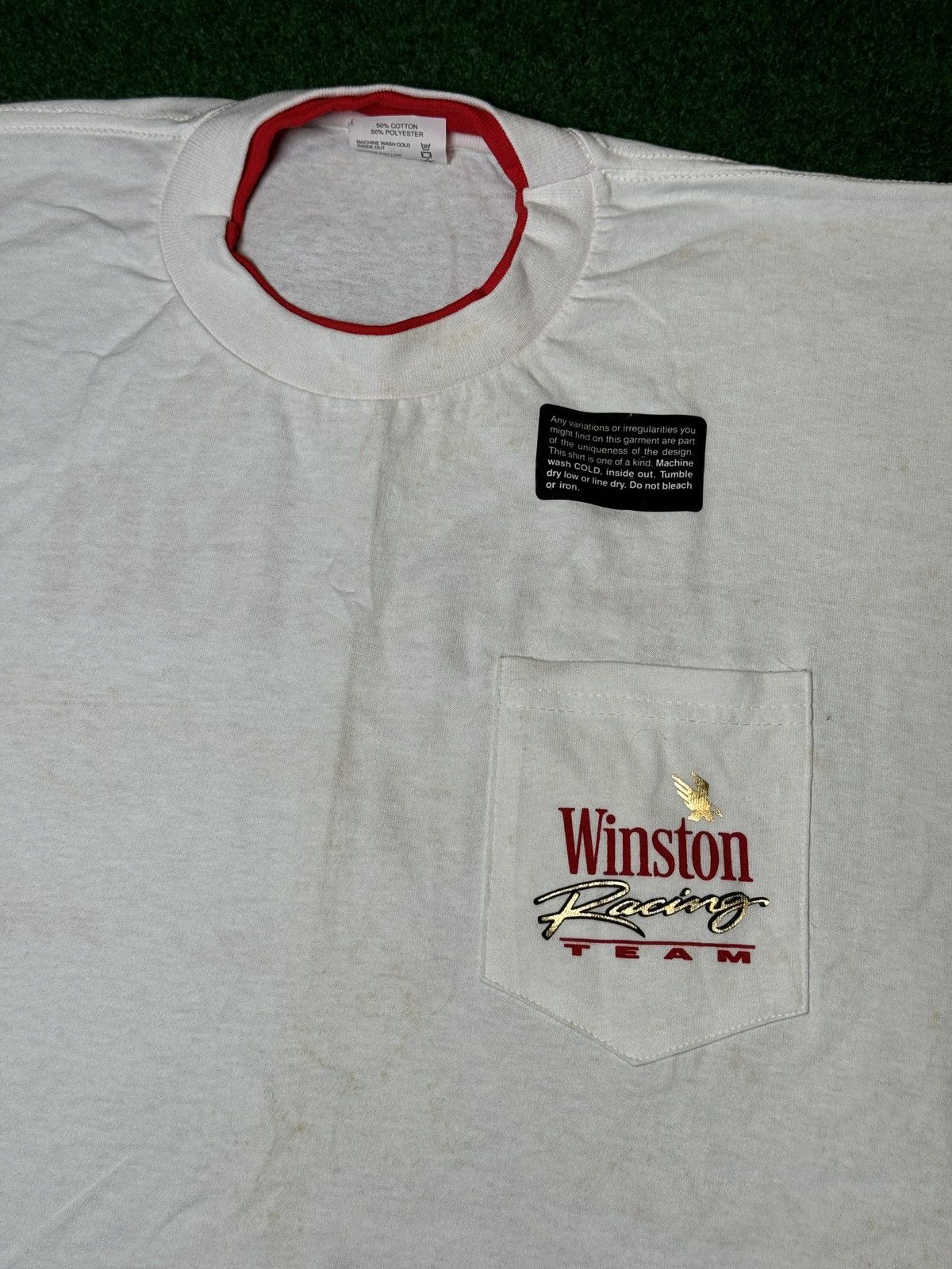 NASCAR × Vintage Vintage 90s Winston Racing Team Tobacco Cigarettes T Shirt Size US XL / EU 56 / 4 - 4 Thumbnail