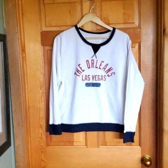 Camp David Camp David Sz L White Logo Las Vegas Long Sleeve Accented Sw Size L / US 10 / IT 46 - 1 Thumbnail