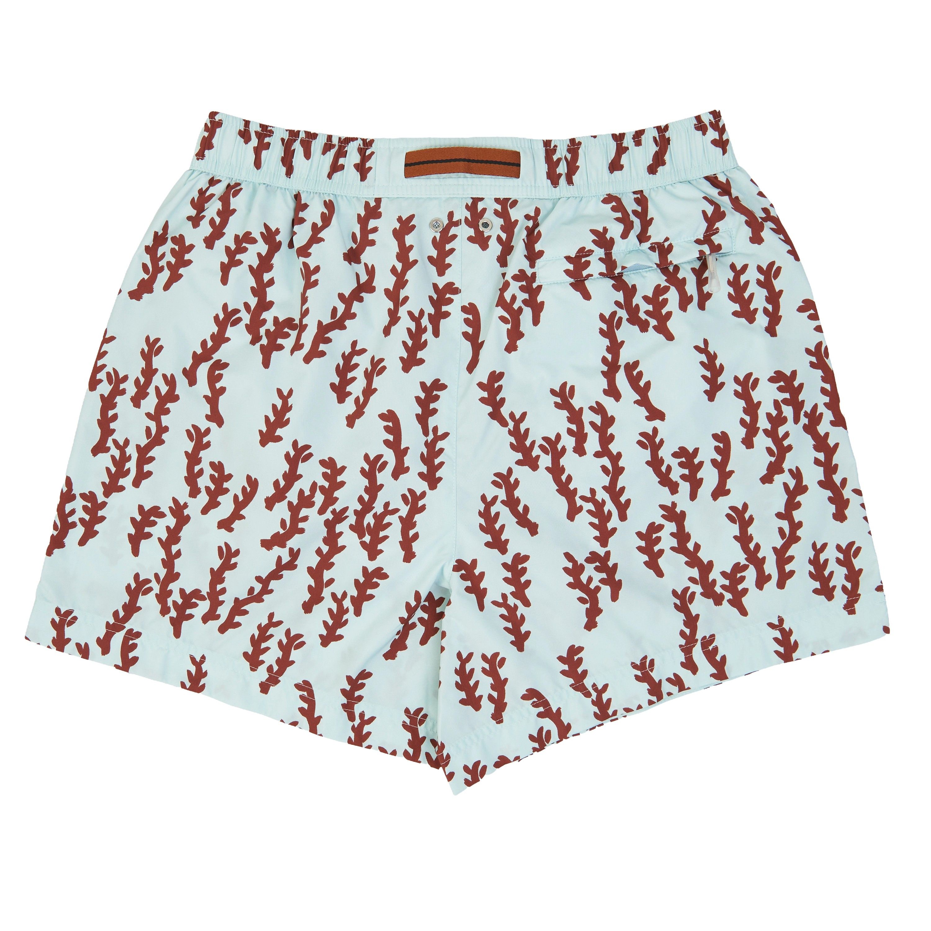 Ermenegildo Zegna Light Blue Terracotta Oasi Print Swim Trunks Size M Size US 30 / EU 46 - 2 Thumbnail