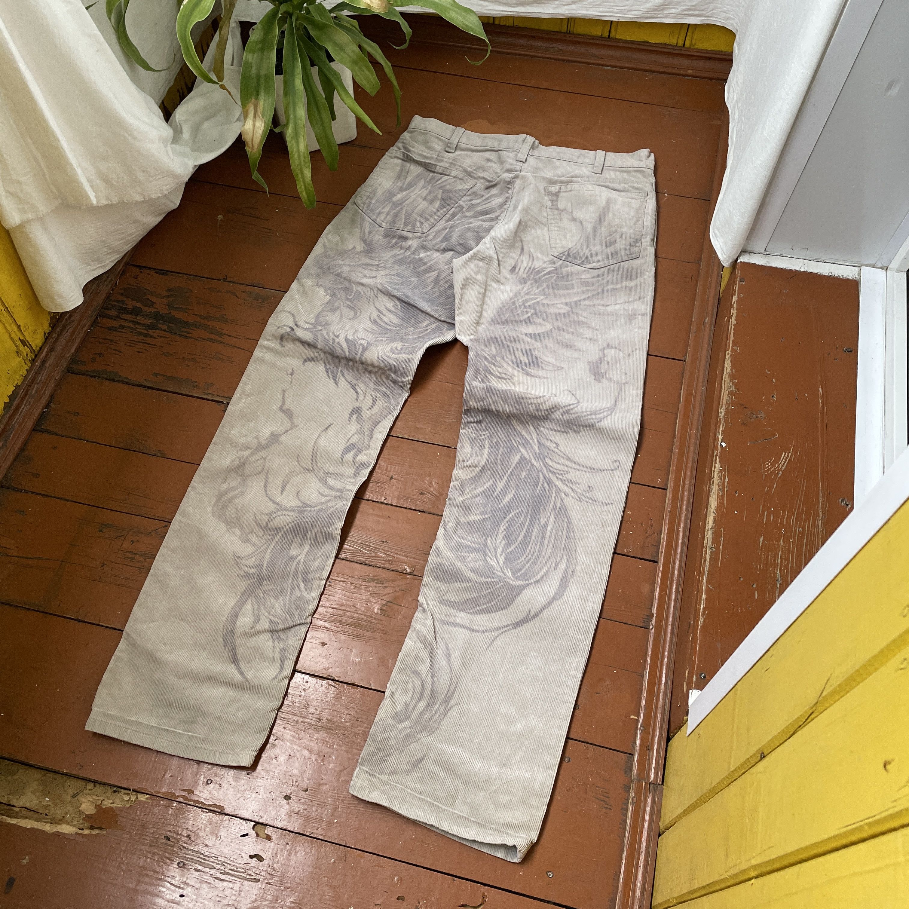Levi's Levi's corduroy Phoenix Custom Art bird animal opium y2k Size US 32 / EU 48 - 2 Thumbnail