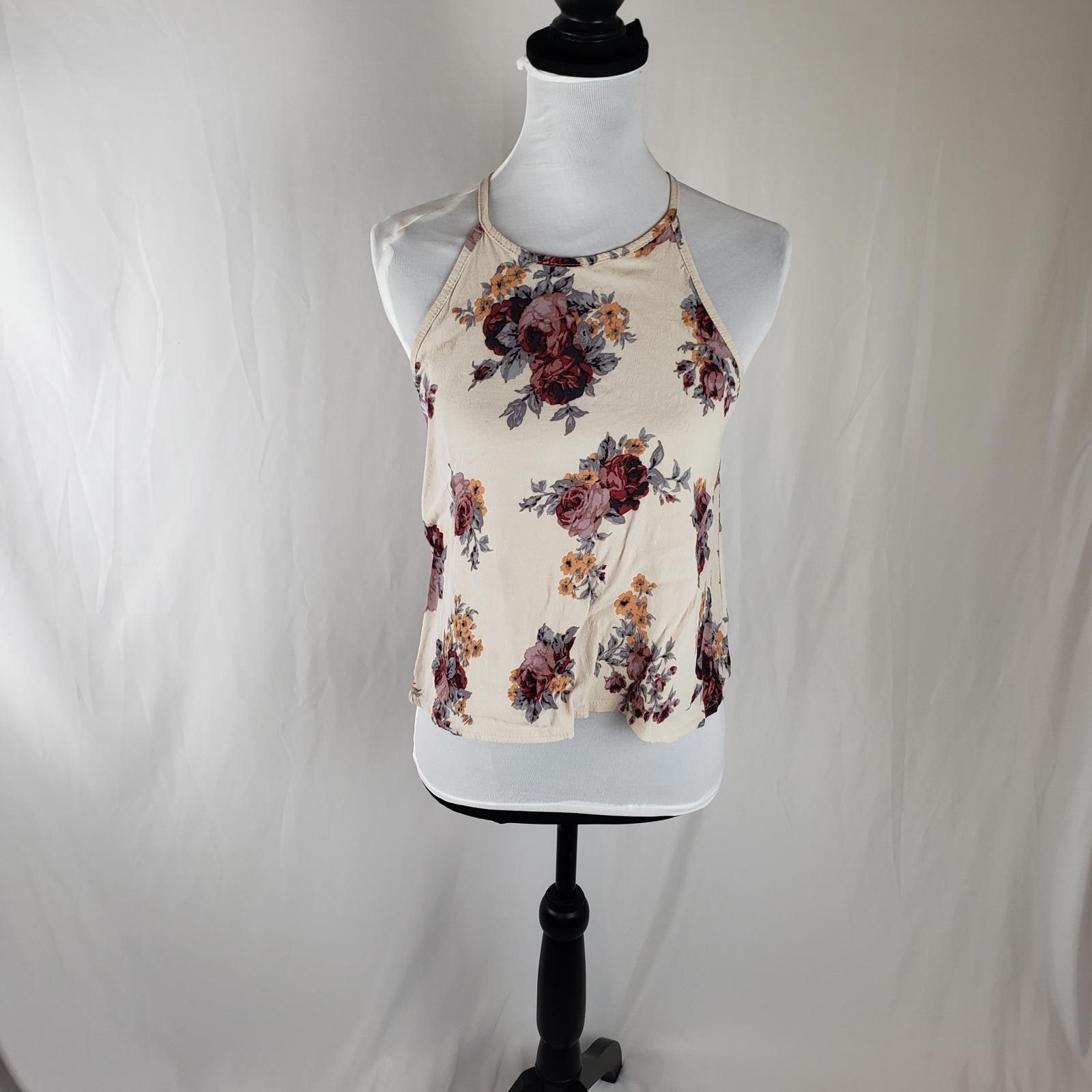 Designer Don't Ask Why Made in Italy Floral Halter Top One Size (S-M) Size ONE SIZE - 1 Thumbnail