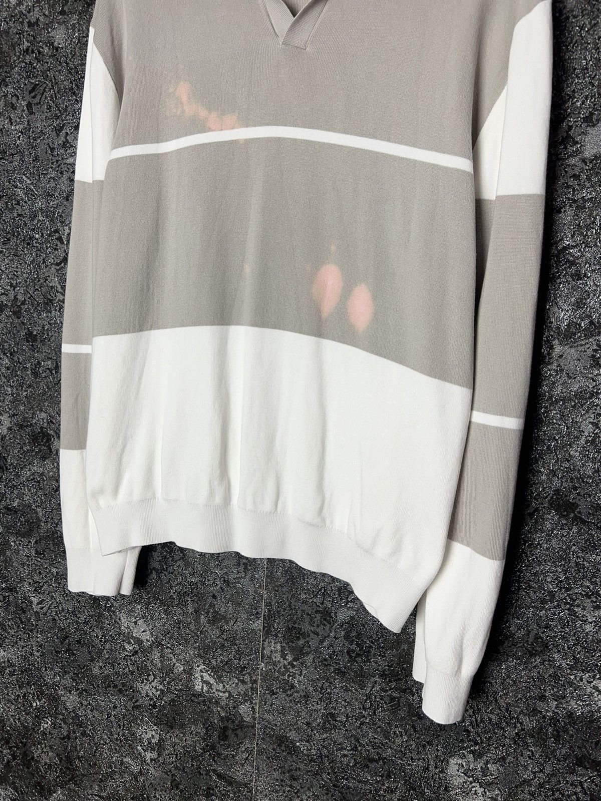 Designer × Reiss Reiss Luxury Long Sleeve Polo Striped Sweatshirt Sweater XL Size US XL / EU 56 / 4 - 2 Thumbnail