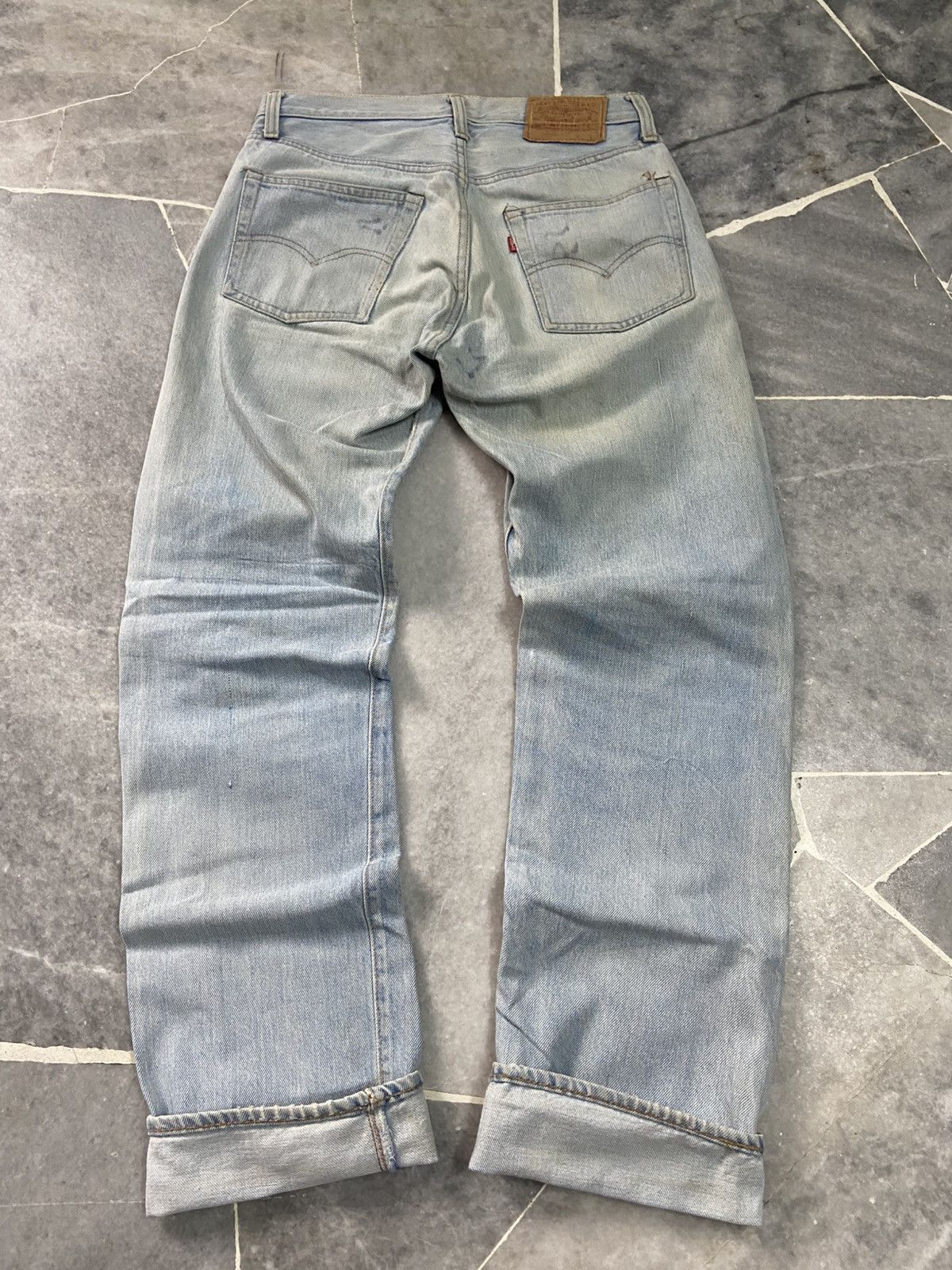 Levi's Vintage 70s Levi’s 501 Redline Selvedge Jeans Button 6 Size US 29 - 4 Thumbnail