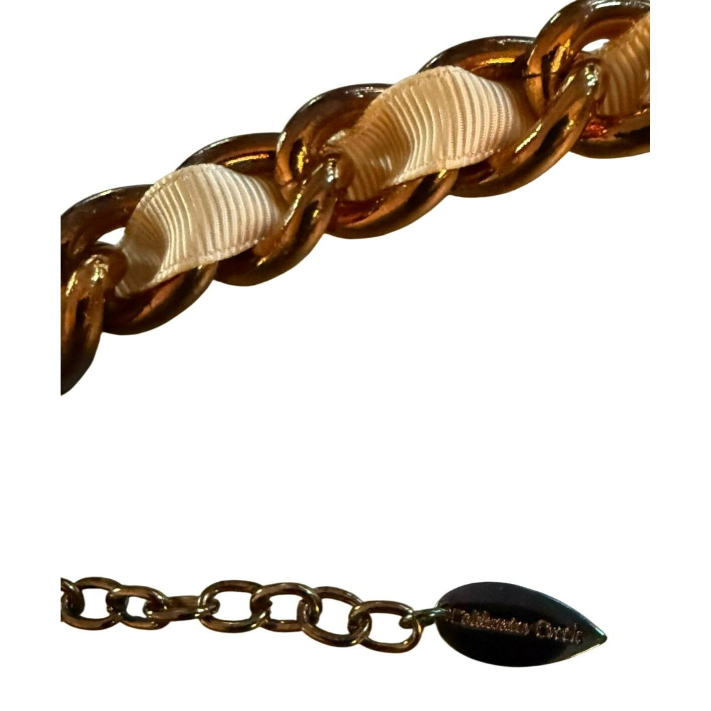 Coldwater Creek Vintage Coldwater Creek Gold-Tone Chain Link Necklace With W Size ONE SIZE - 4 Thumbnail