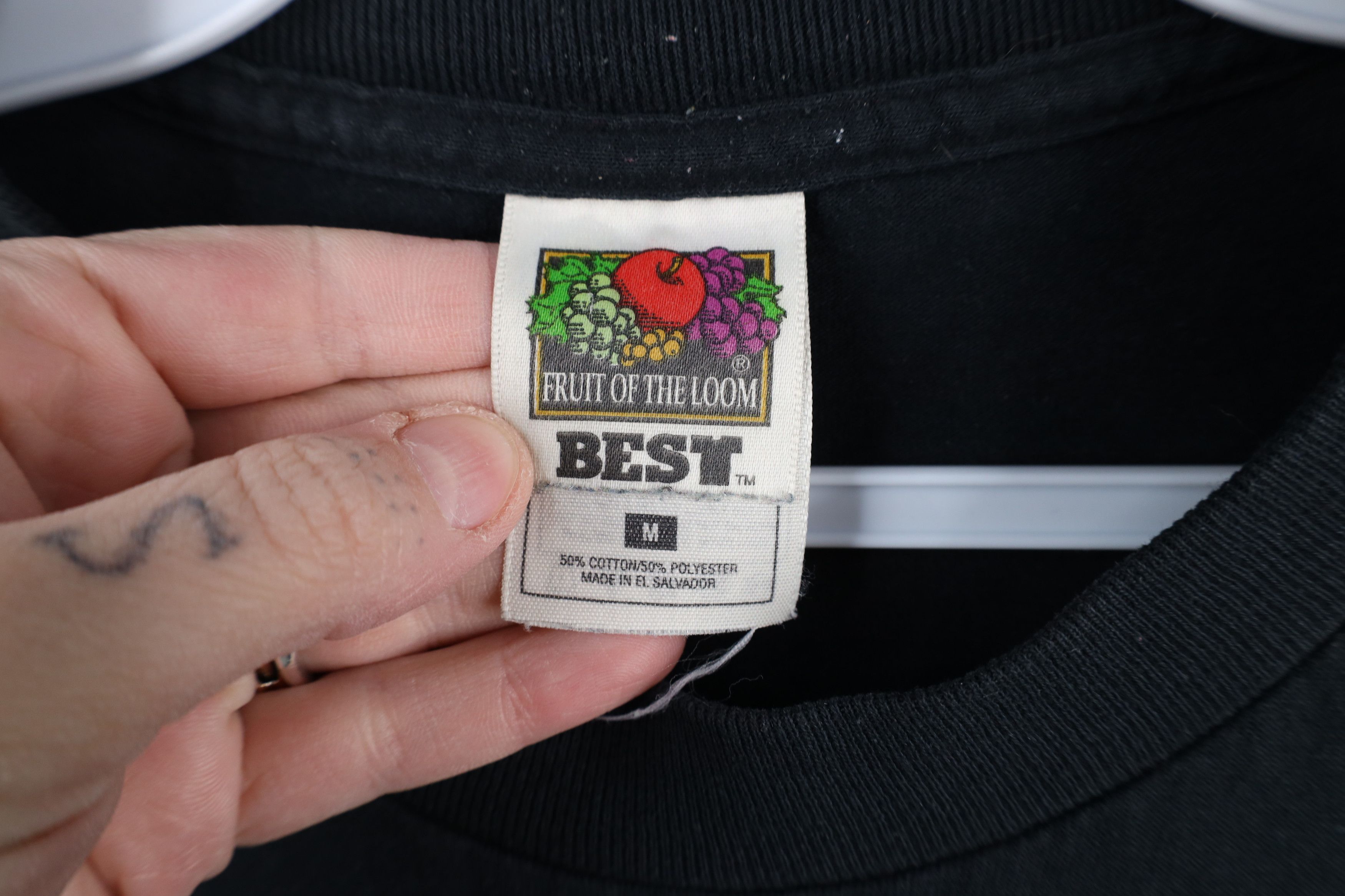 Vintage Vintage 90s Streetwear Blank Heavyweight T-Shirt Black Size US M / EU 48-50 / 2 - 7 Thumbnail