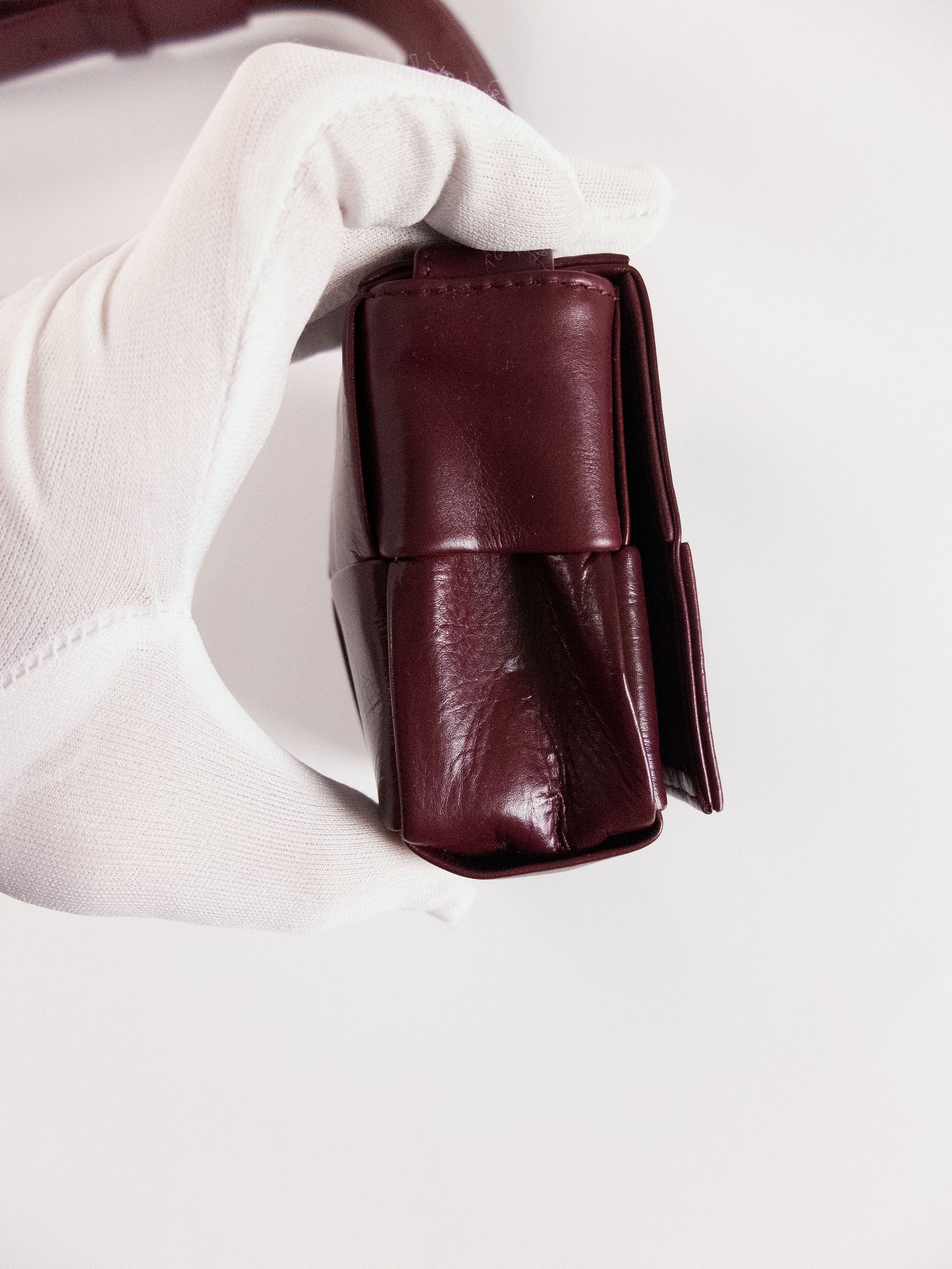 Bottega Veneta BOTTEGA VENETA Candy Cassette burgundy leather mini bag Size ONE SIZE - 7 Thumbnail