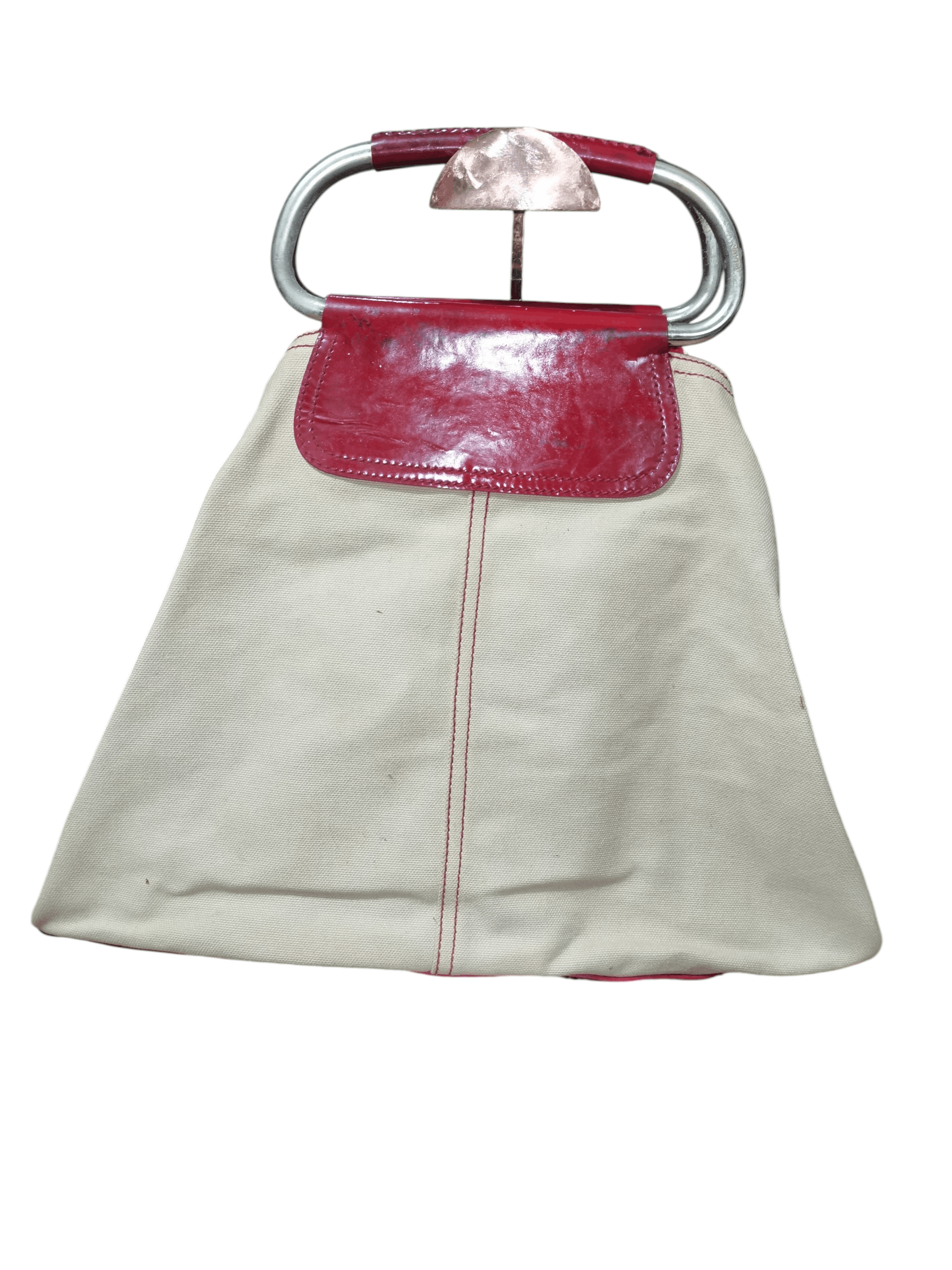 Prada Prada beige canvas metal loop tote bag vintage 2003 rare Size ONE SIZE - 10 Thumbnail