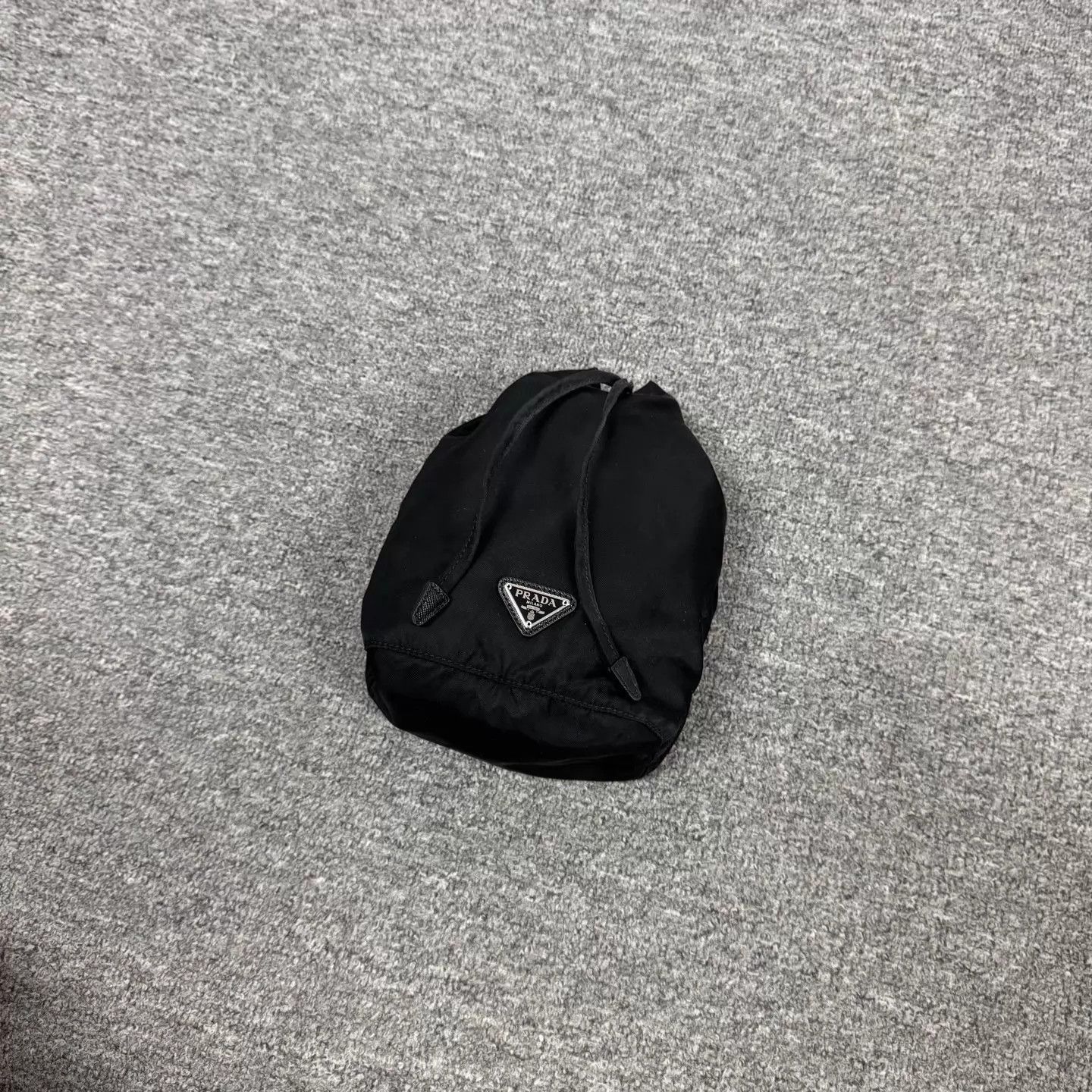 Prada Prada Triangle Logo Nylon Drawstring Bucket Bag 95 New Size ONE SIZE - 1 Thumbnail