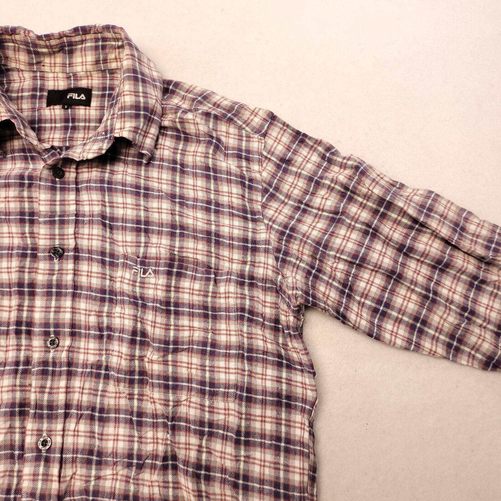 Fila Fila Tartan Flannel Shirt Mens Size Large L Blue White Size US L / EU 52-54 / 3 - 5 Thumbnail
