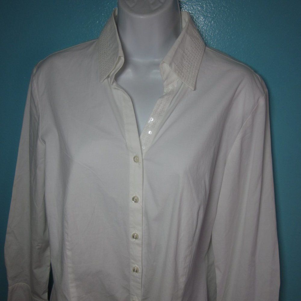 Weber Gerry Weber White Blouse M / L Size M / US 6-8 / IT 42-44 - 7 Thumbnail