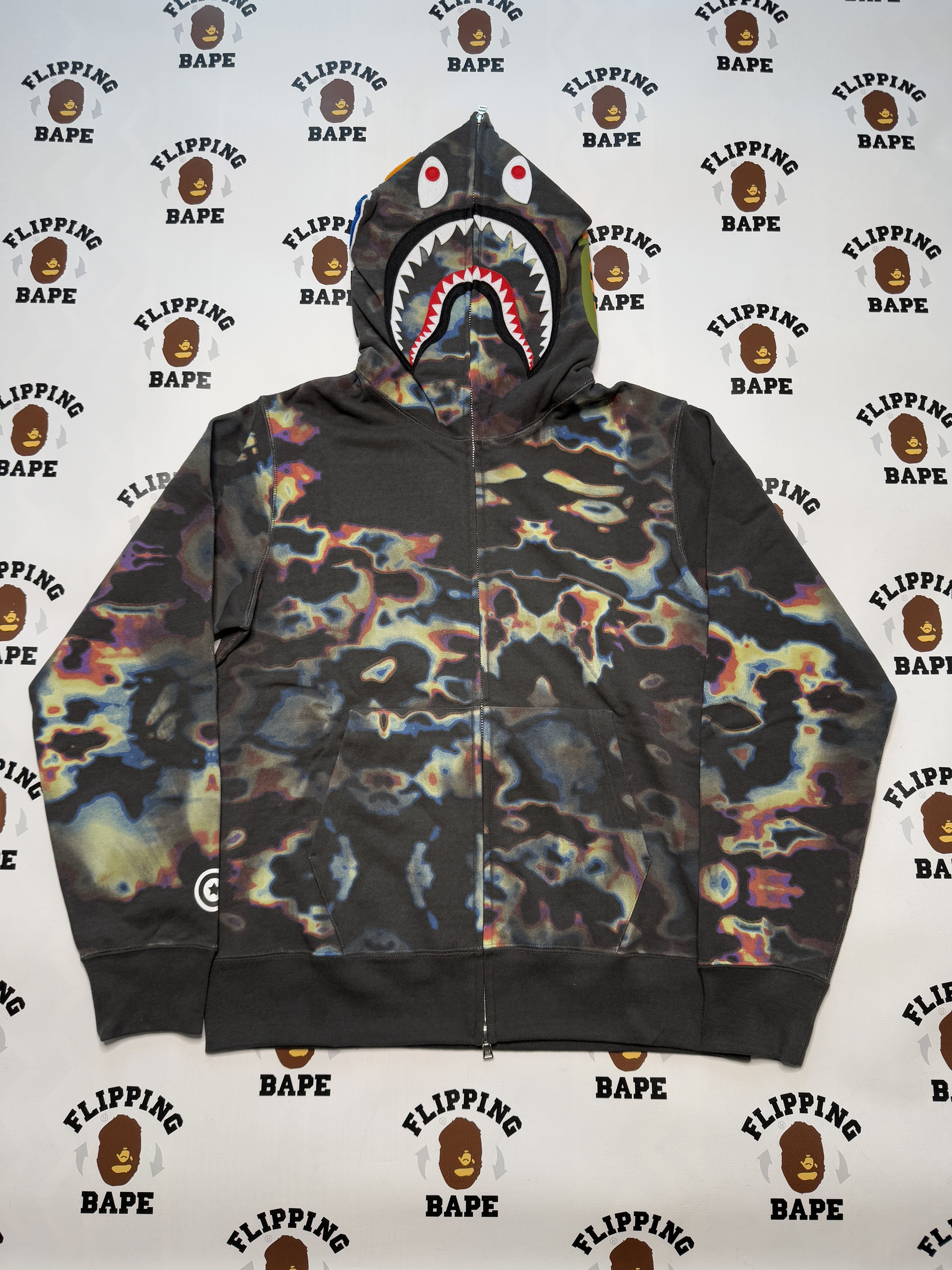 Bape BAPE THERMOGRAPHY SHARK FULL ZIP HOODIE Size US XXL / EU 58 / 5 - 3 Thumbnail