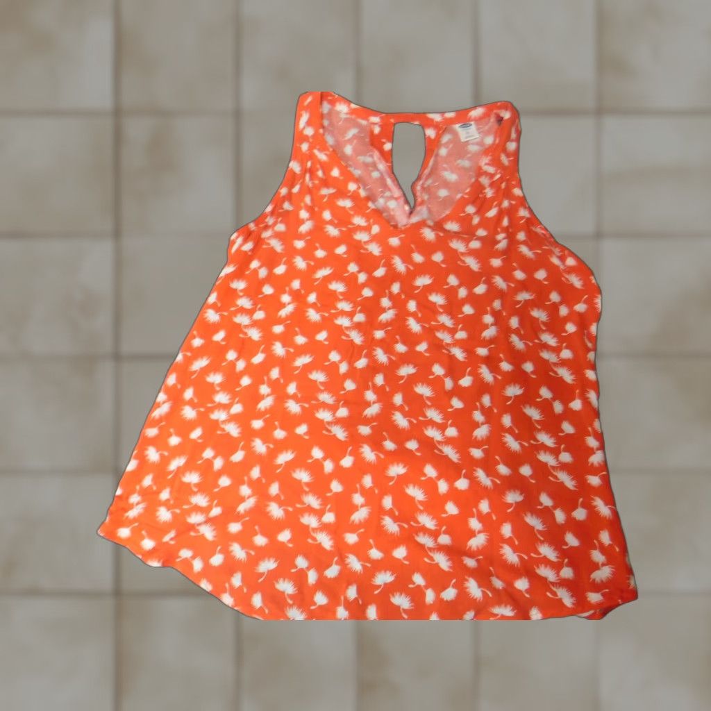 Old Navy Old Navy Womens Blouse XS Orange Pullover Short Sleeve Round Neck Cotton Basic Regular Solid Size XS / US 0-2 / IT 36-38 - 1 Thumbnail