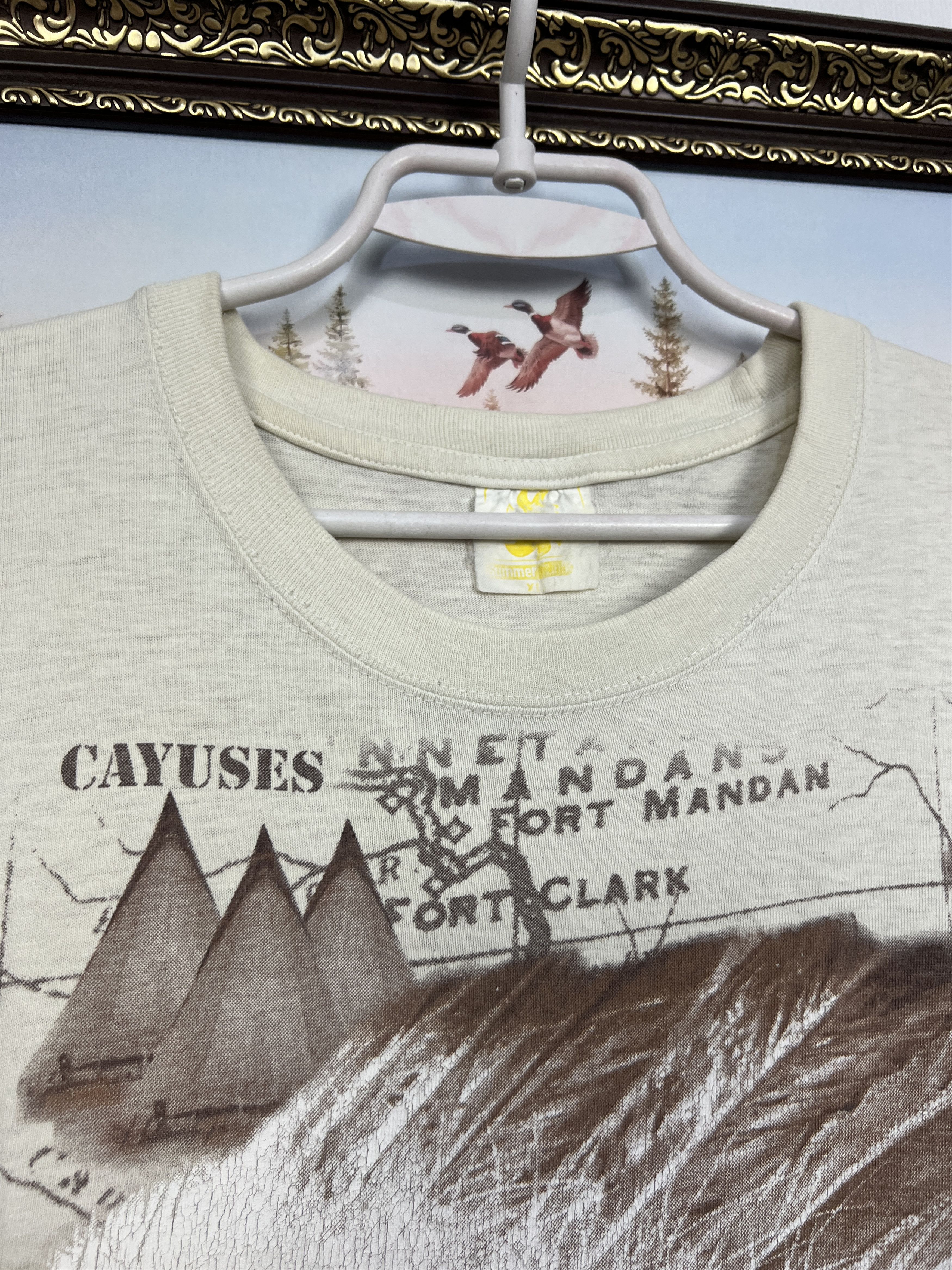 Vintage Native American Indigenous Chief Buffalo Print Shirt Tee Size US L / EU 52-54 / 3 - 4 Thumbnail
