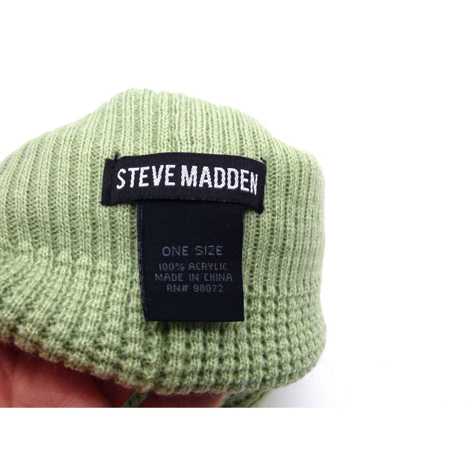 Steve Madden Steve Madden Waffle Beanie, OS, Mint Size ONE SIZE - 7 Thumbnail